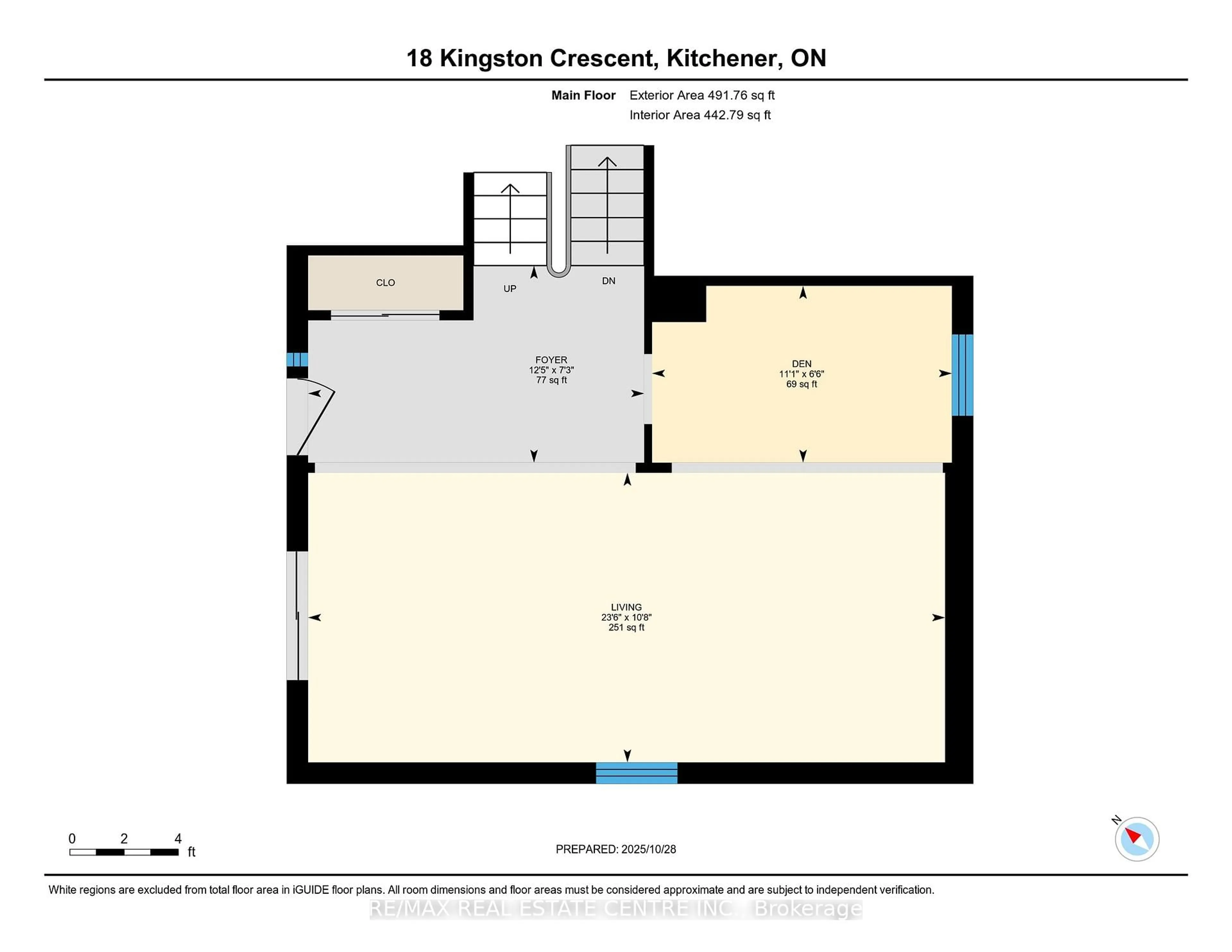 Floor plan for 18 Kingston Cres, Kitchener Ontario N2B 2T7