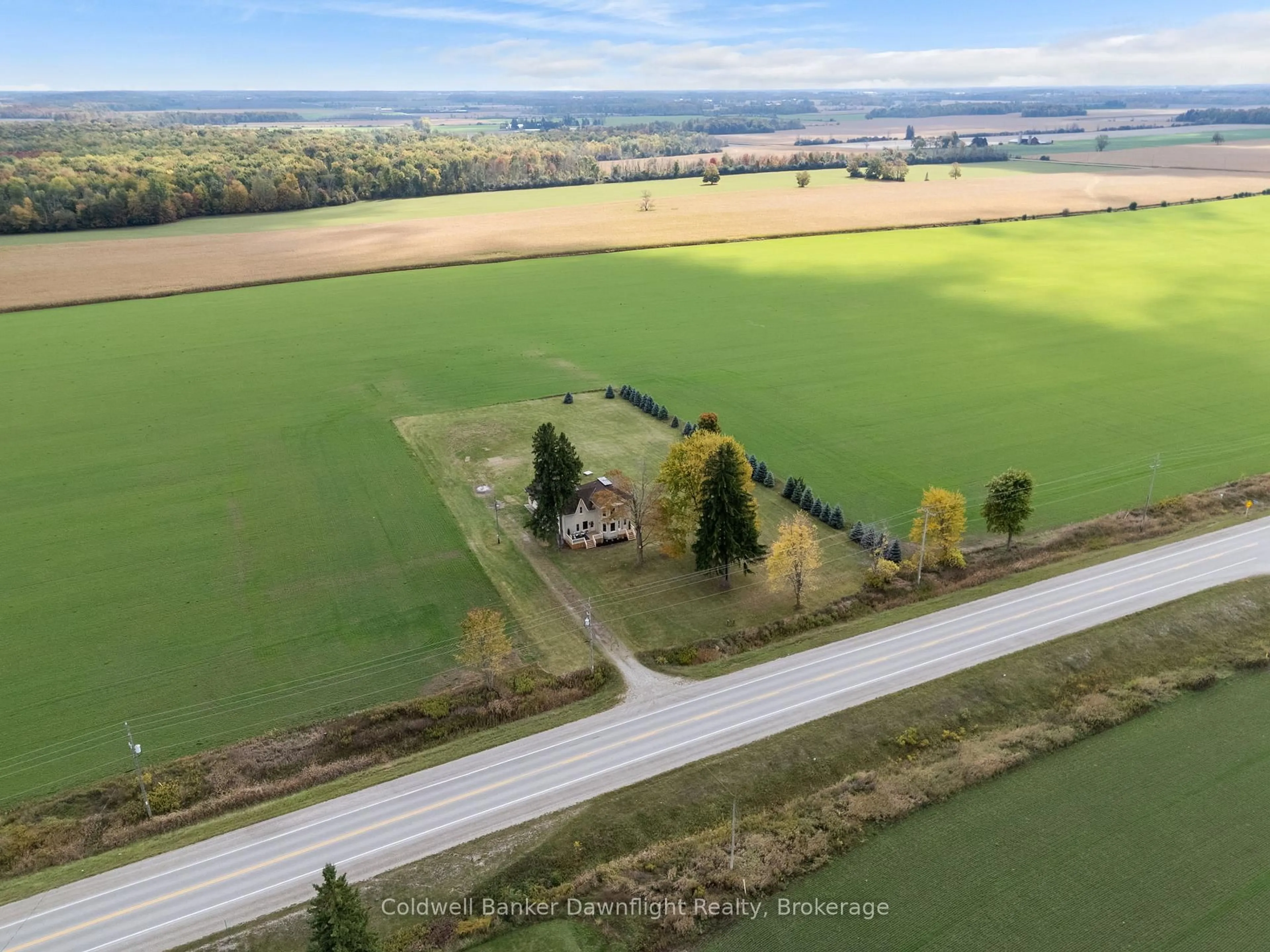 A pic from outside/outdoor area/front of a property/back of a property/a pic from drone, water/lake/river/ocean view for 84094 London Rd, Morris Turnberry Ontario N0M 1H0