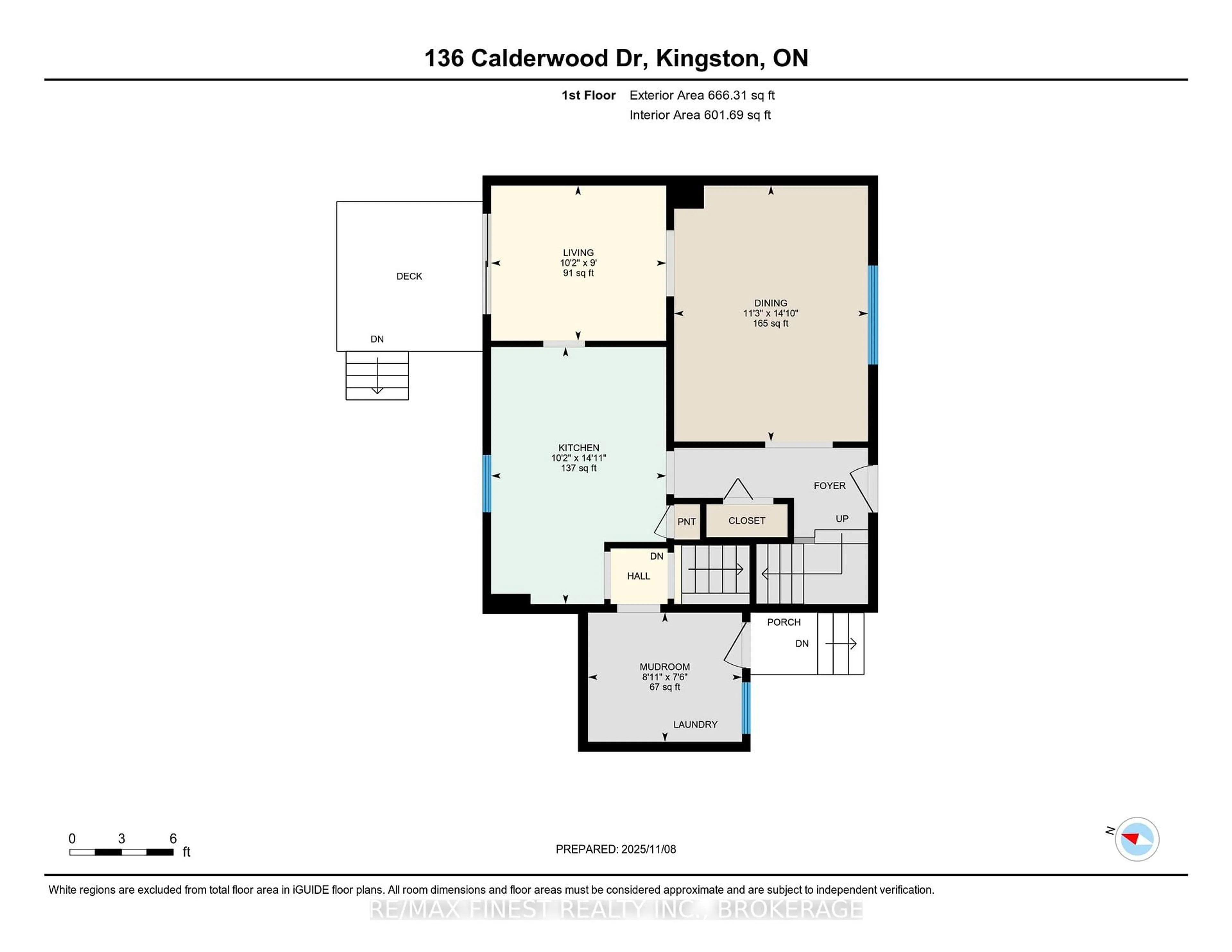Floor plan for 136 CALDERWOOD Dr, Kingston Ontario K7M 6M3