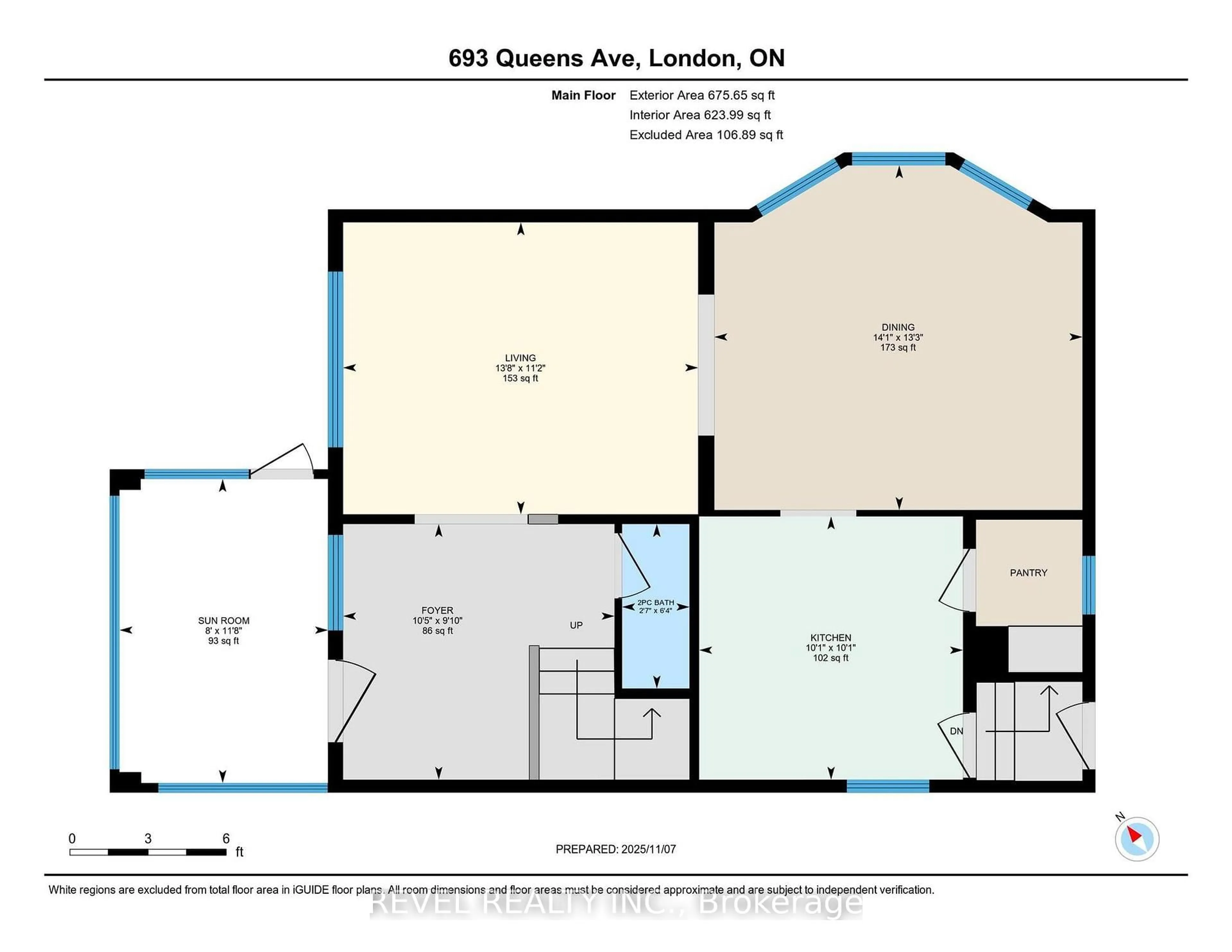 Floor plan for 693 Queens Ave, London East Ontario N5W 3H4
