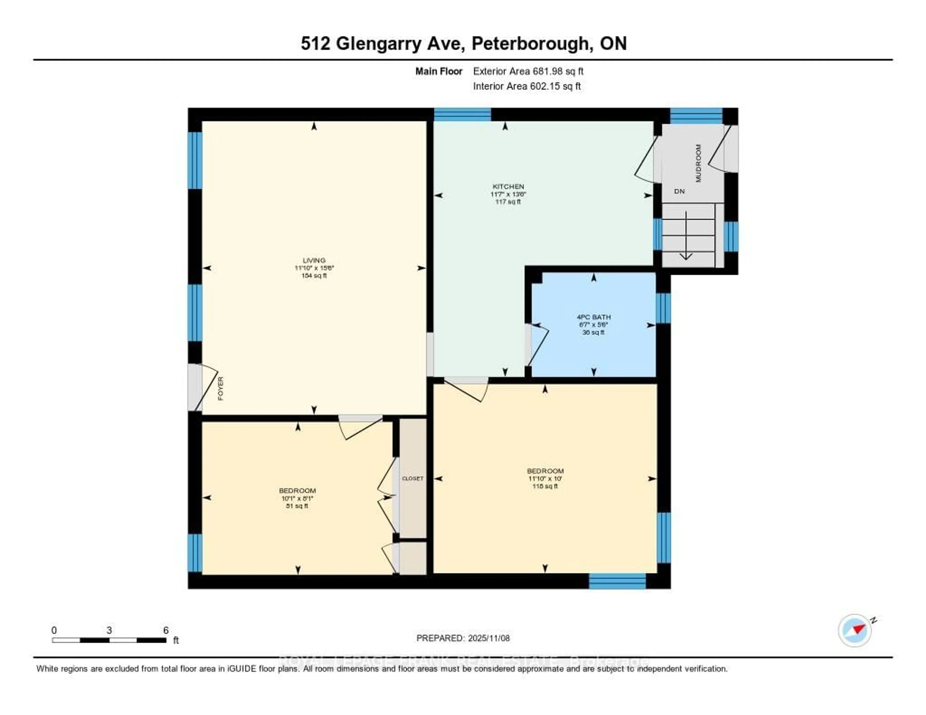 Floor plan for 512 Glengarry Ave, Peterborough Ontario K9H 4Y4