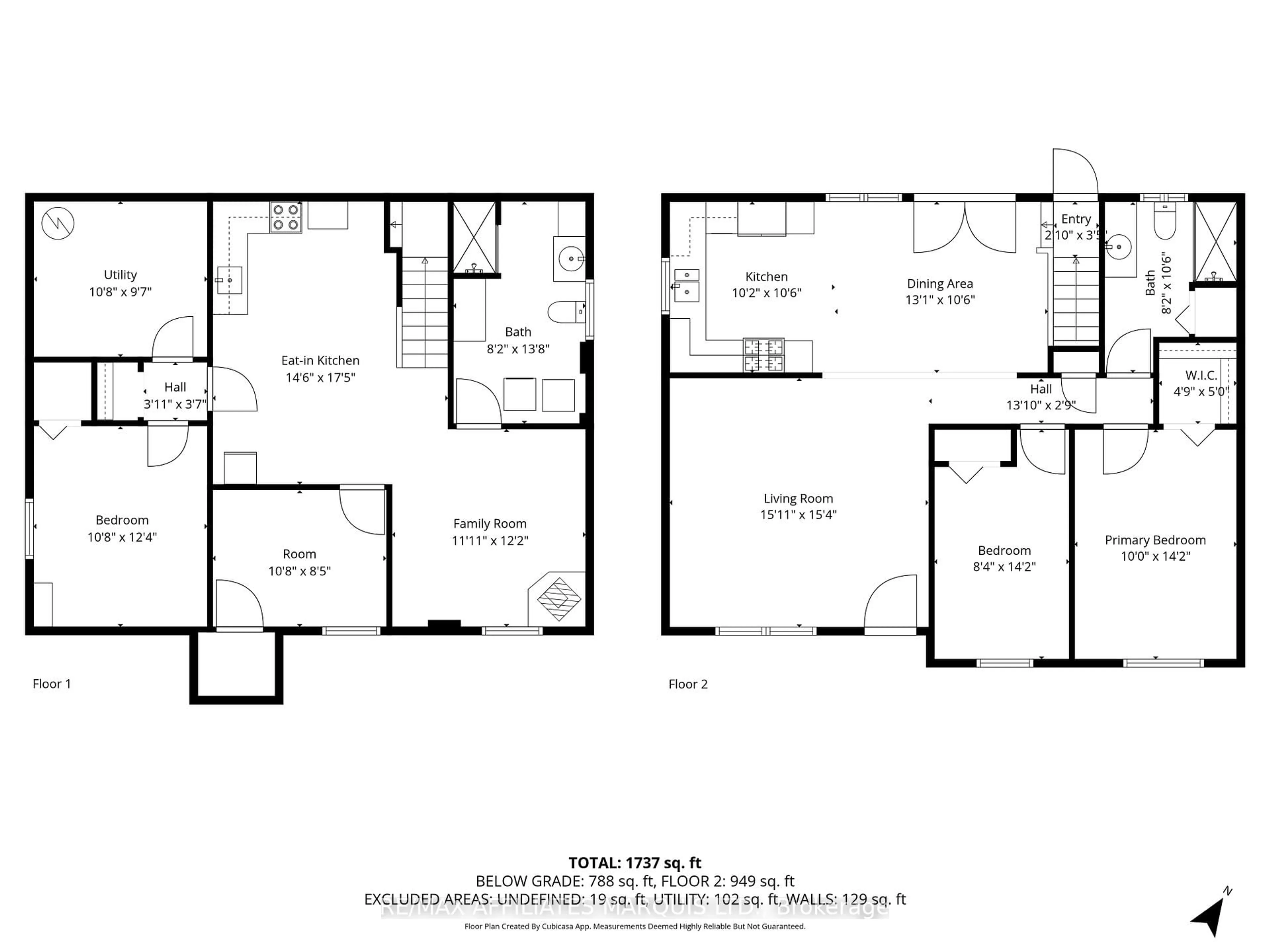 Floor plan for 1411 Second St, Cornwall Ontario K6J 1J4
