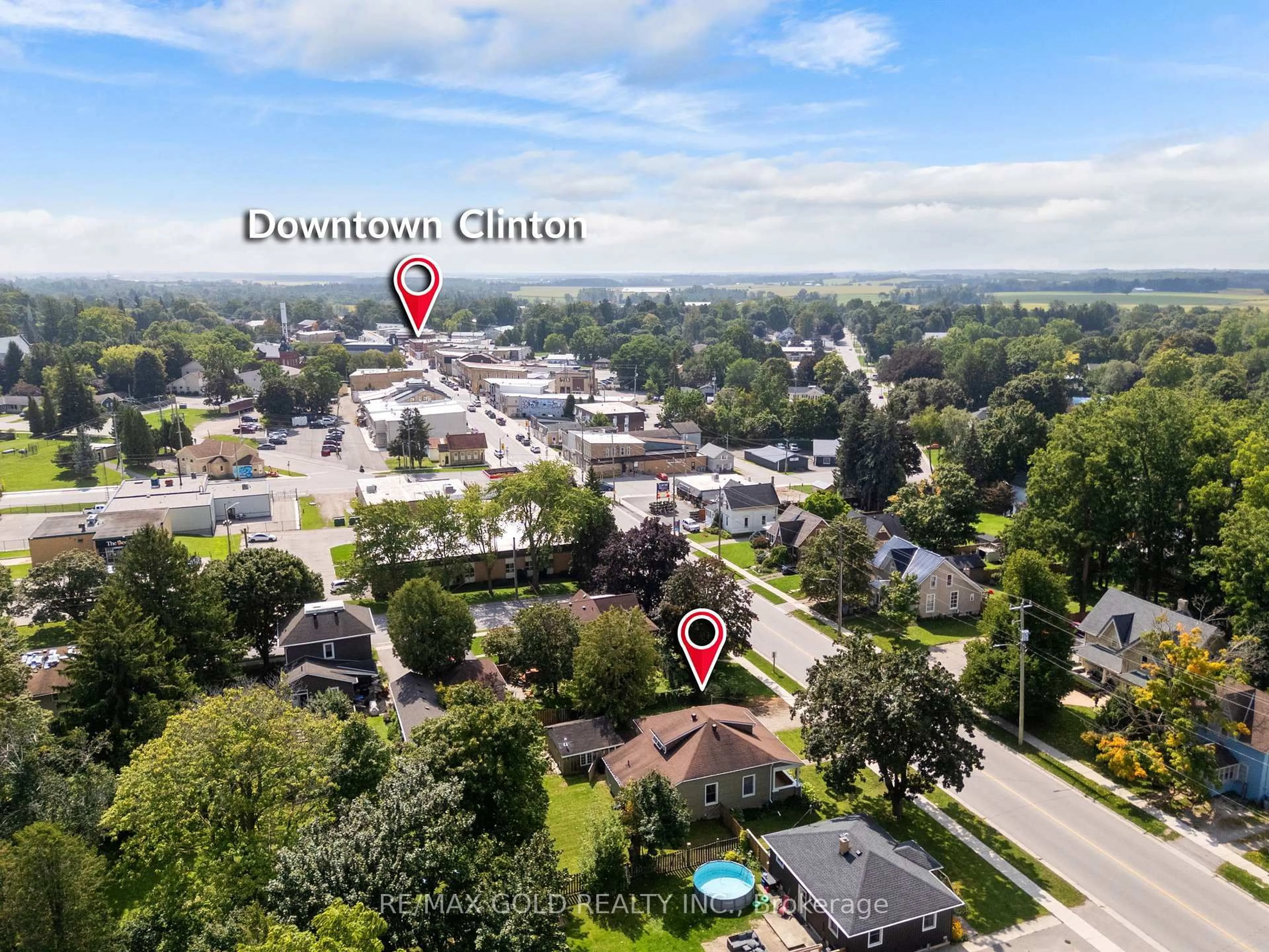 A pic from outside/outdoor area/front of a property/back of a property/a pic from drone, mountain view for 129 ALBERT St, Central Huron Ontario N0M 1L0