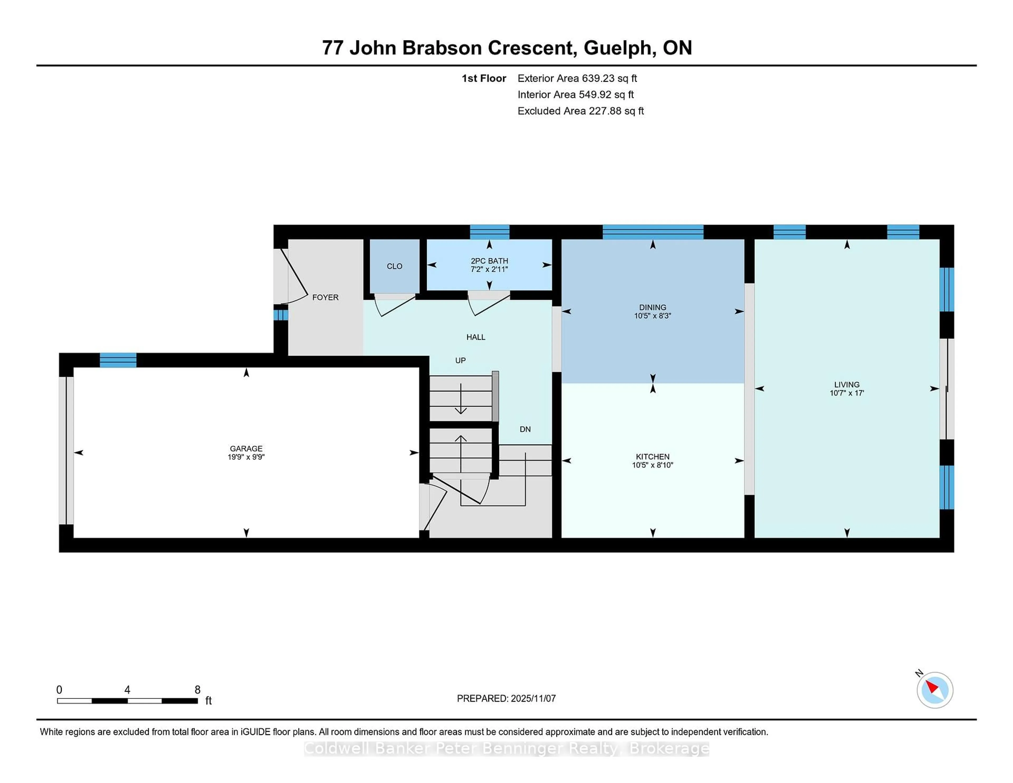 Floor plan for 77 John Brabson Cres, Guelph Ontario N1G 0G7