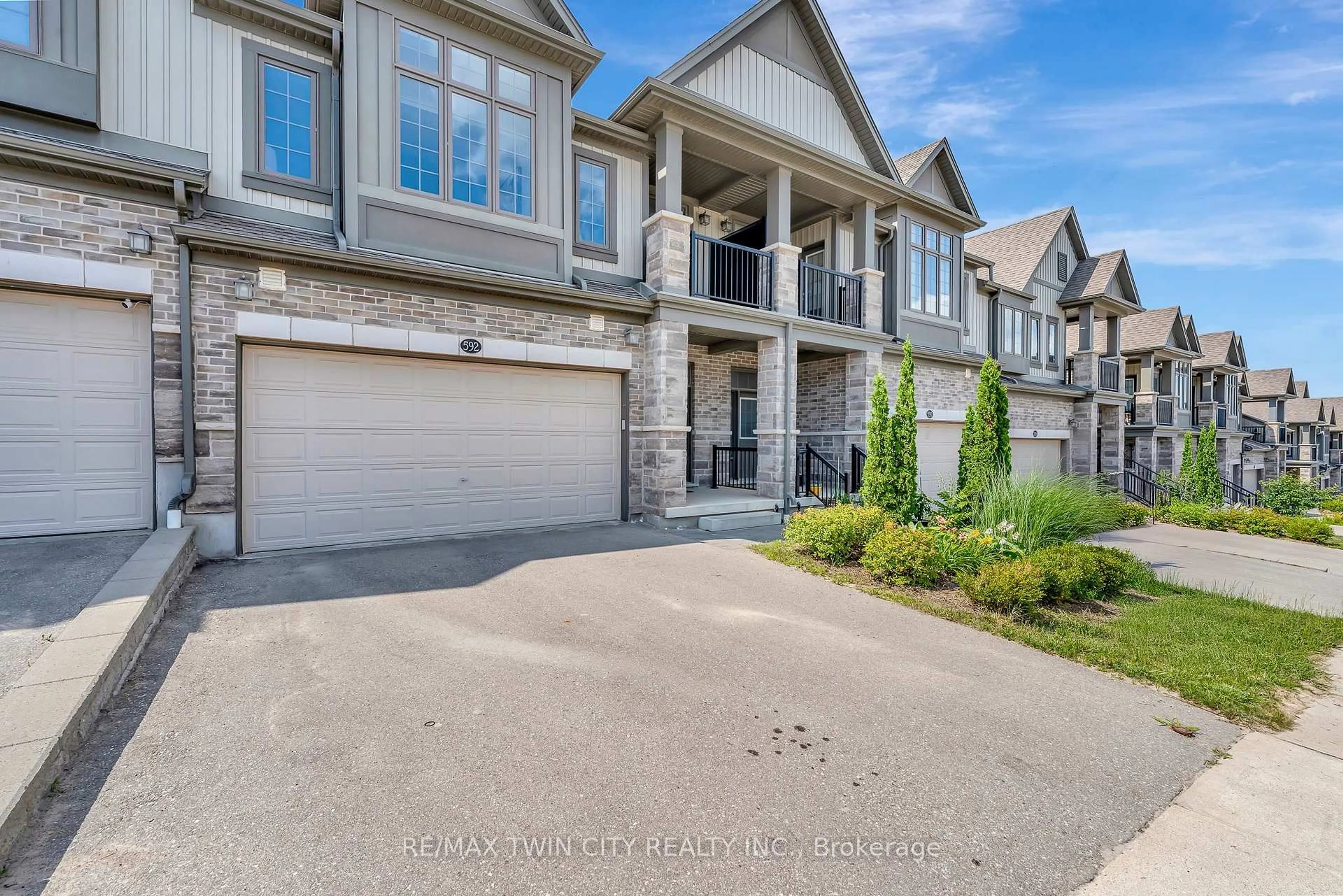 A pic from outside/outdoor area/front of a property/back of a property/a pic from drone, street for 592 Mayapple St, Waterloo Ontario N2V 0E3