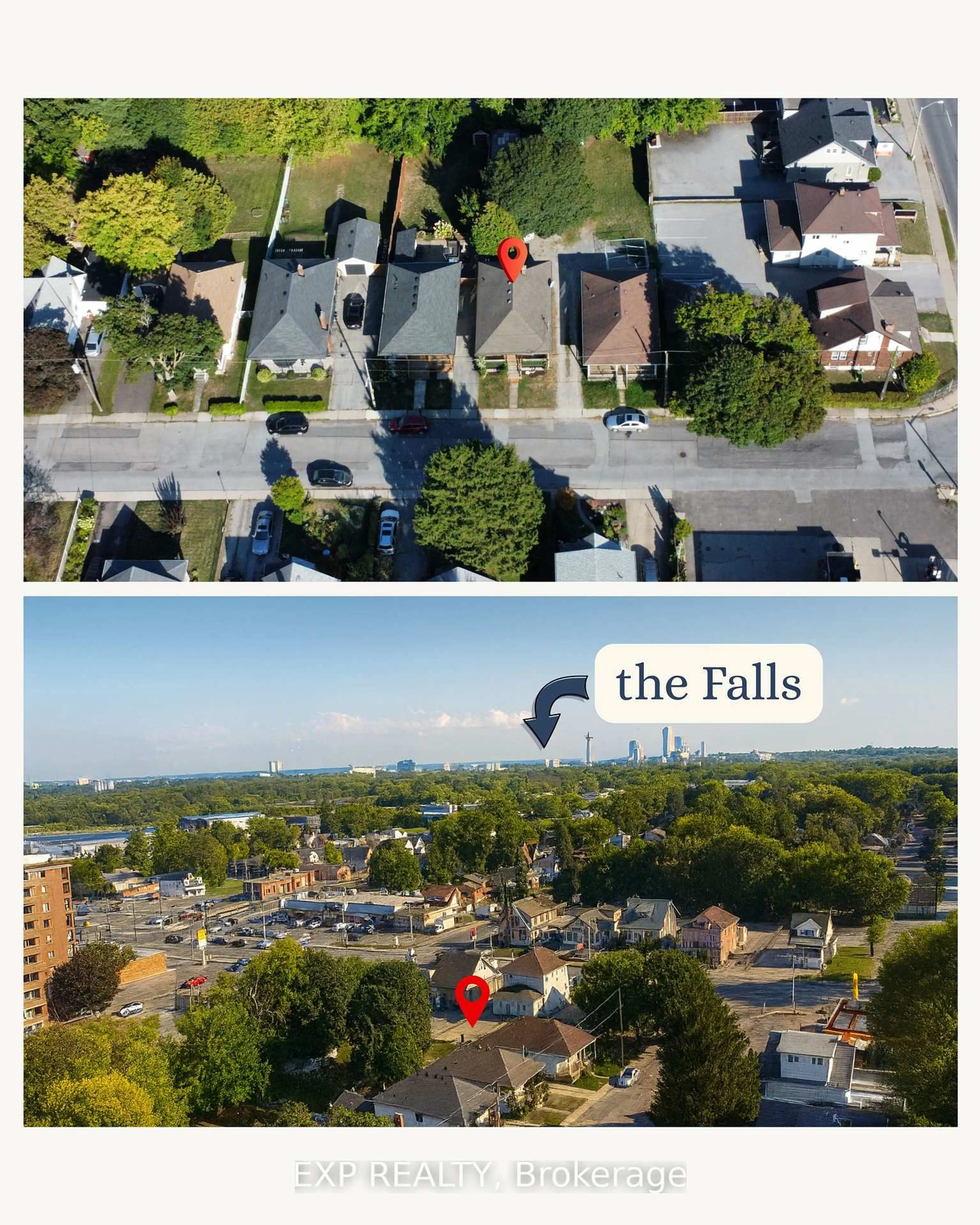 A pic from outside/outdoor area/front of a property/back of a property/a pic from drone, city buildings view from balcony for 3968 St Peter St, Niagara Falls Ontario L2J 2N8
