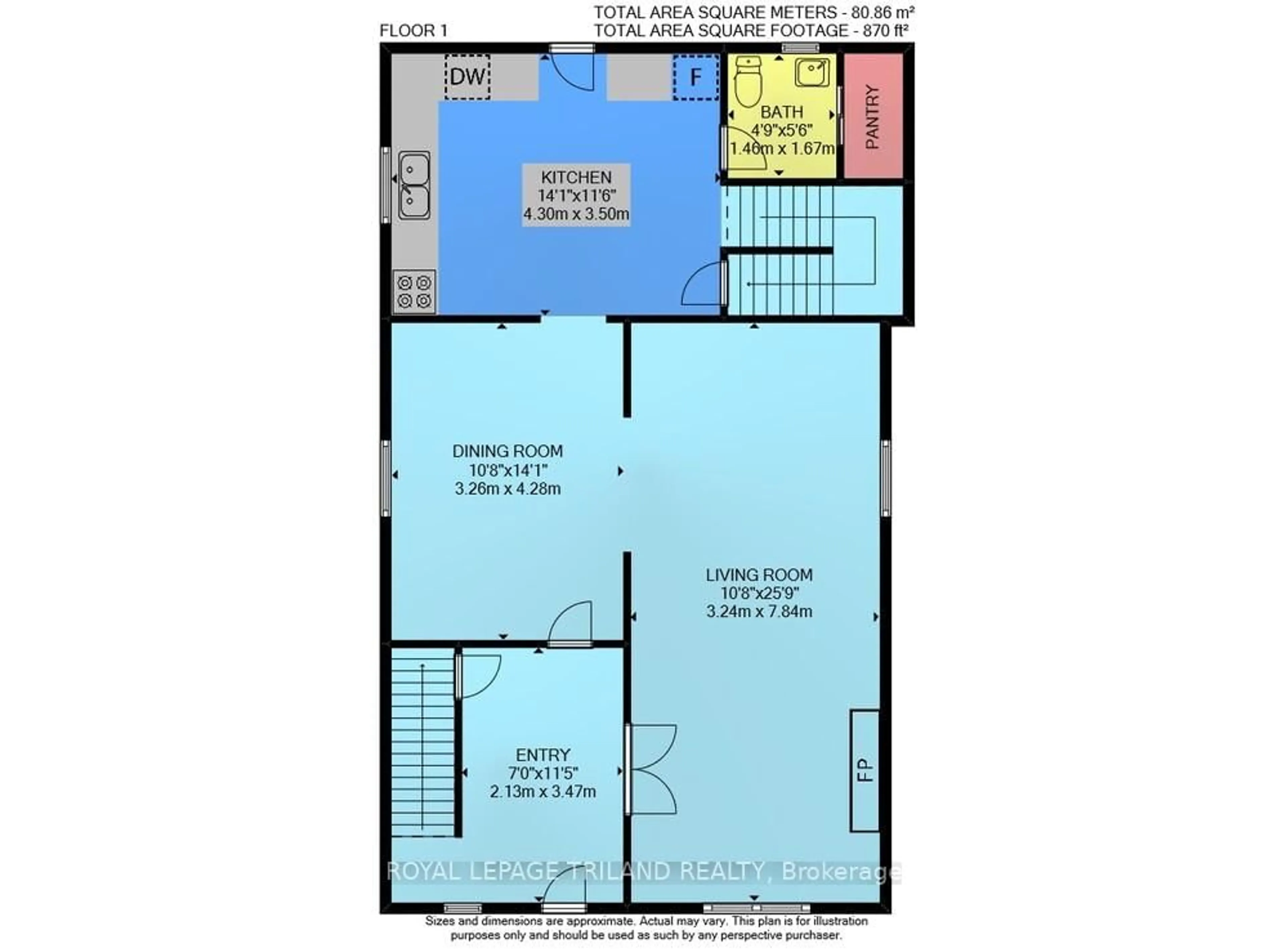 Floor plan for 40 Metcalfe St, St. Thomas Ontario N5R 3K2