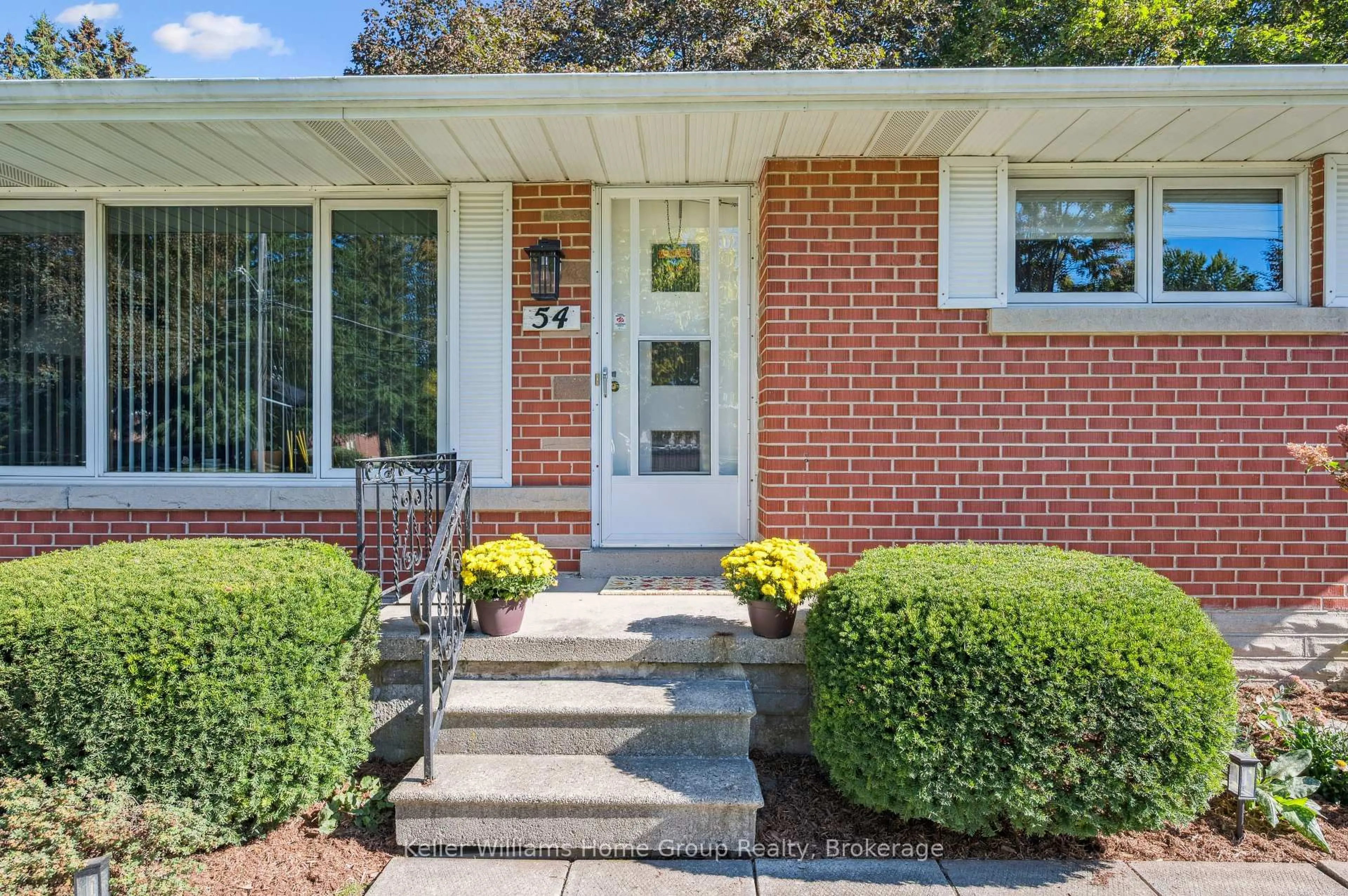 Home with brick exterior material, street for 54 Ottawa Cres, Guelph Ontario N1E 2A6