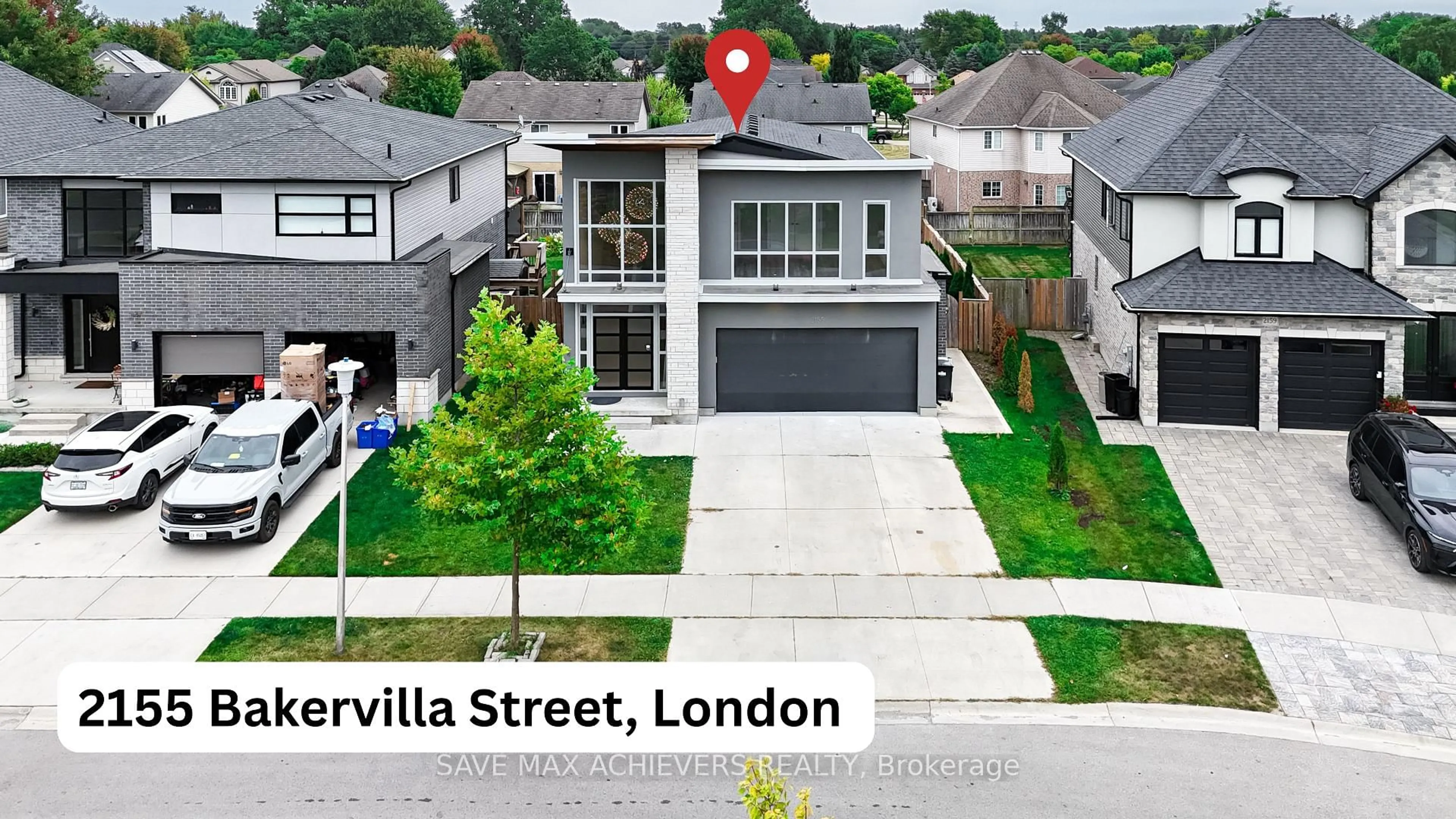 A pic from outside/outdoor area/front of a property/back of a property/a pic from drone, street for 2155 Bakervilla St, London South Ontario N6P 0E5