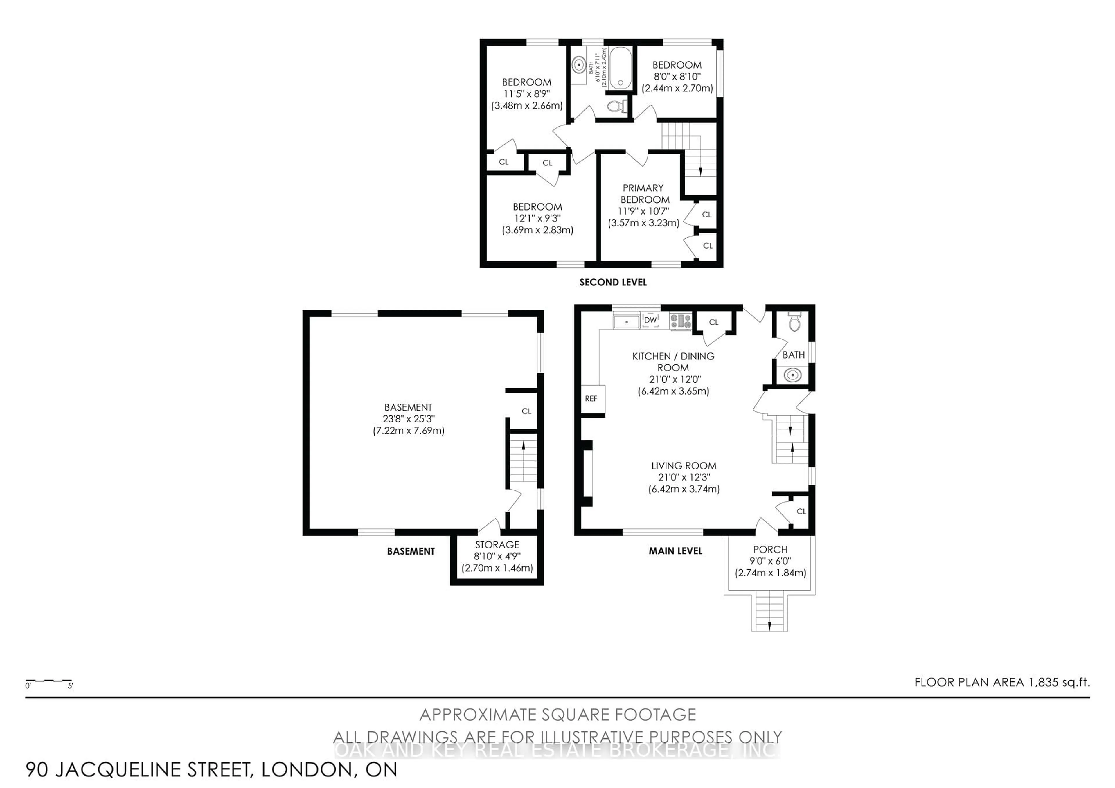 Floor plan for 90 Jacqueline St, London South Ontario N5Z 3P7