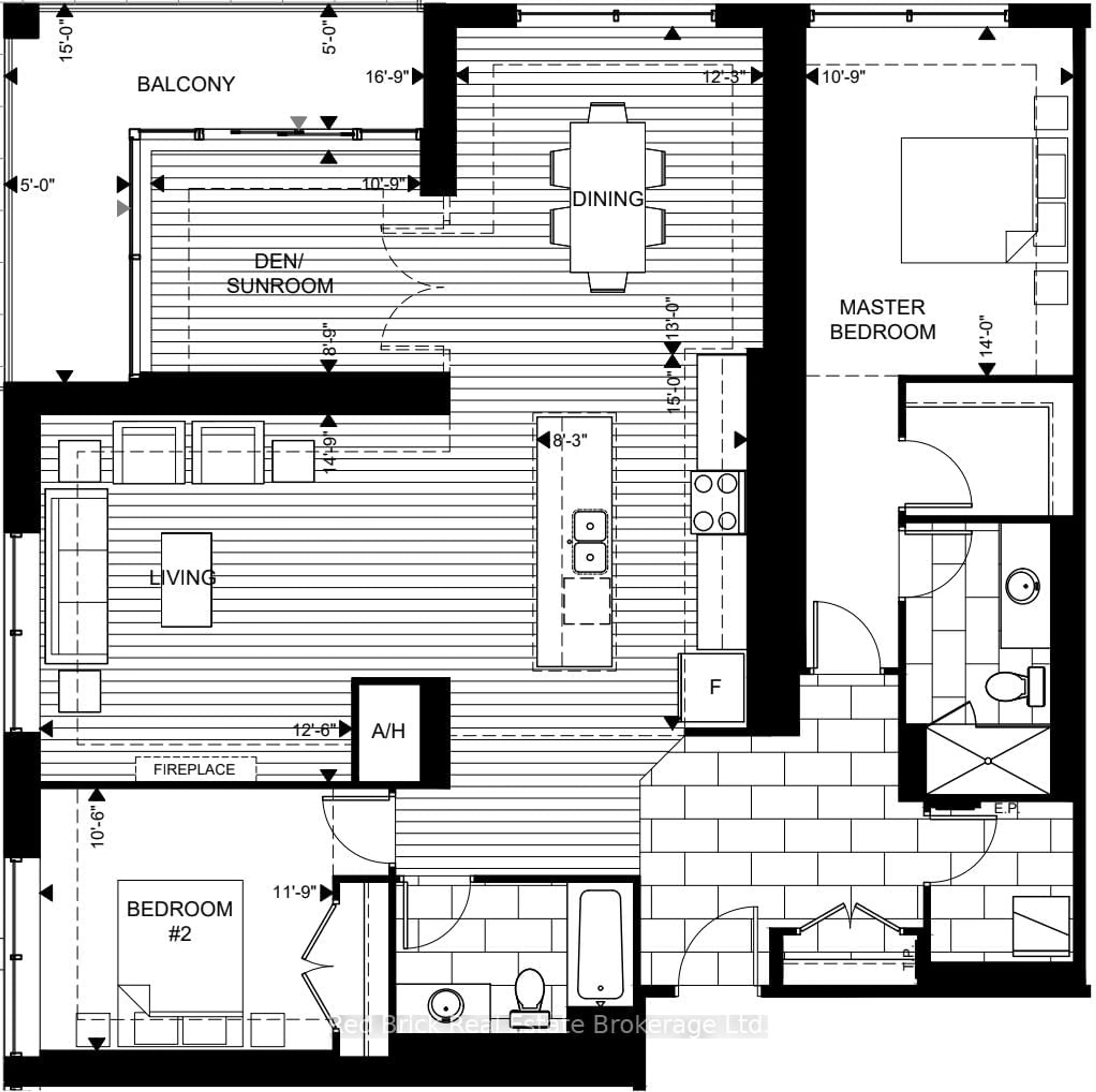 Floor plan for 1880 GORDON St #805, Guelph Ontario N1L 0P5