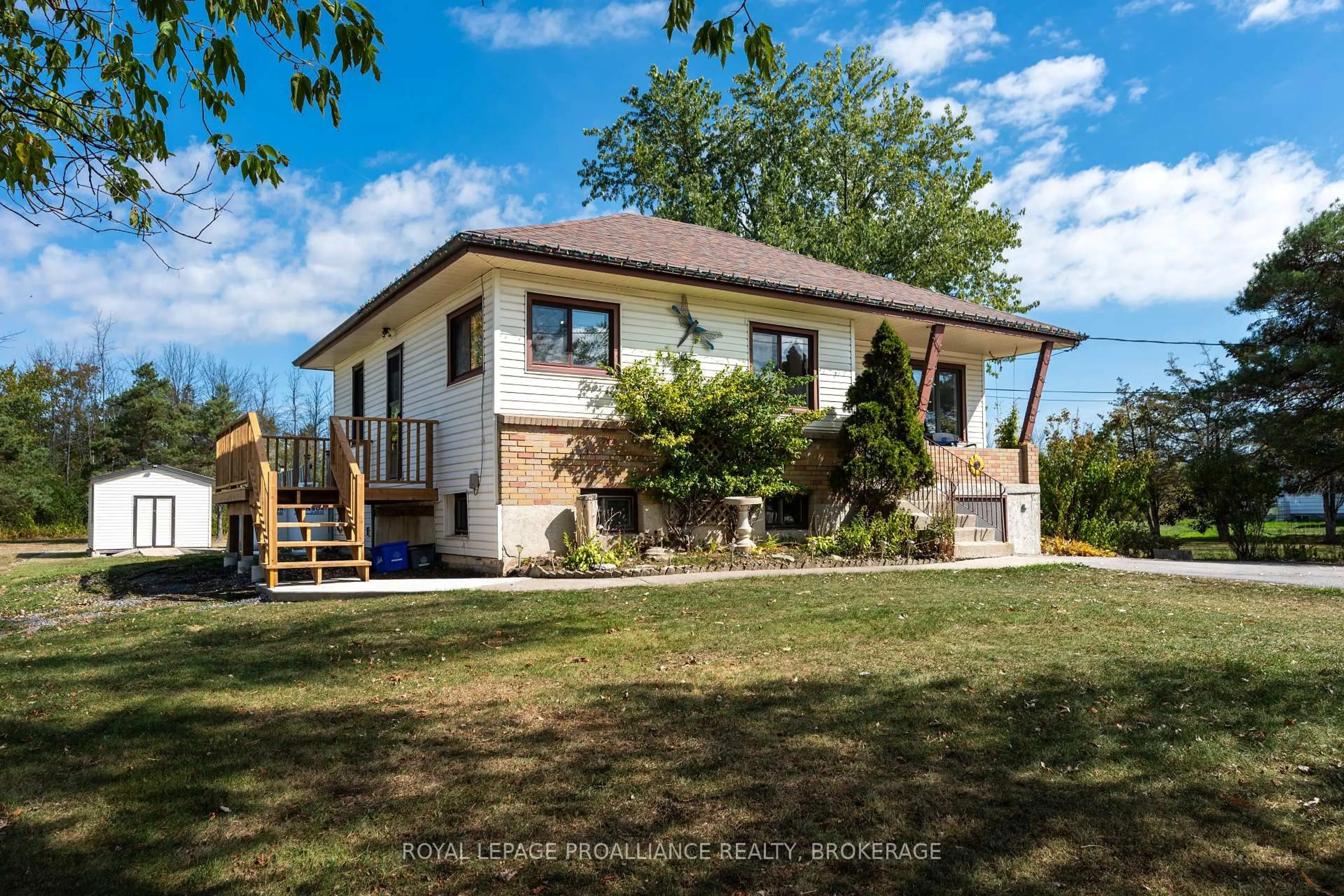 A pic from outside/outdoor area/front of a property/back of a property/a pic from drone, building for 4835 County Road 2, Bissett Creek Ontario K0H 2H0