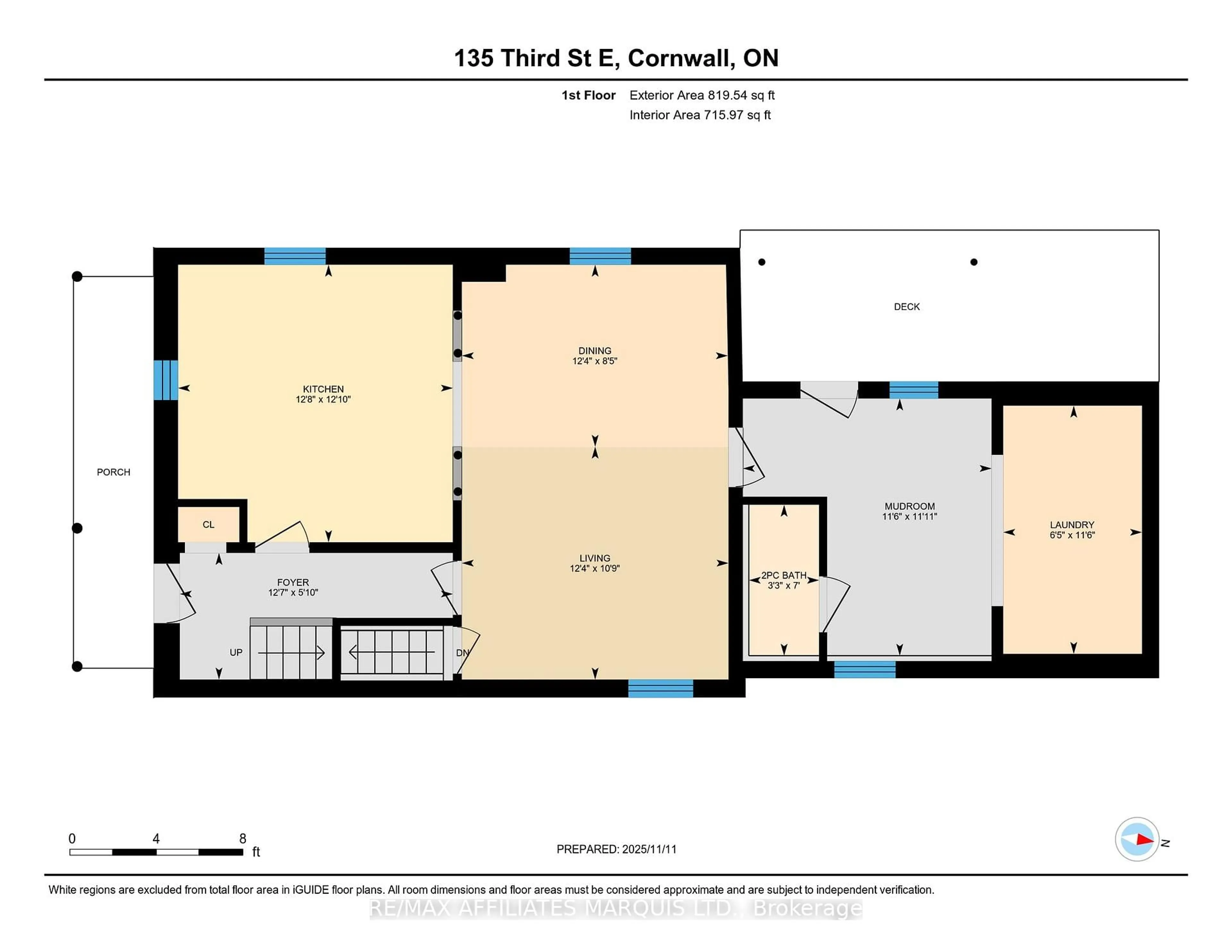 Floor plan for 135 Third St, Cornwall Ontario K6H 2C8