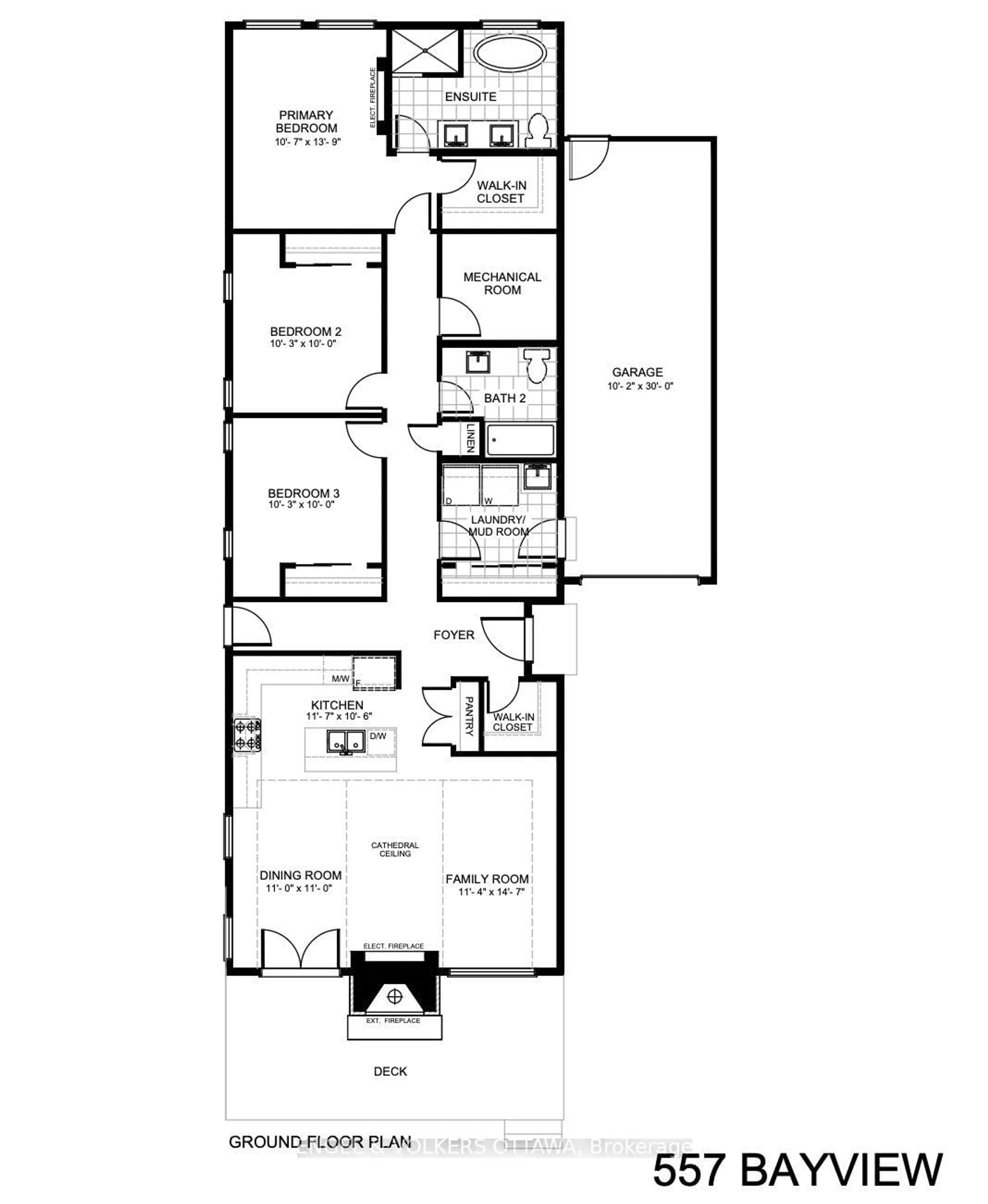 Floor plan for 557 Bayview Dr, Ottawa Ontario K0A 3M0