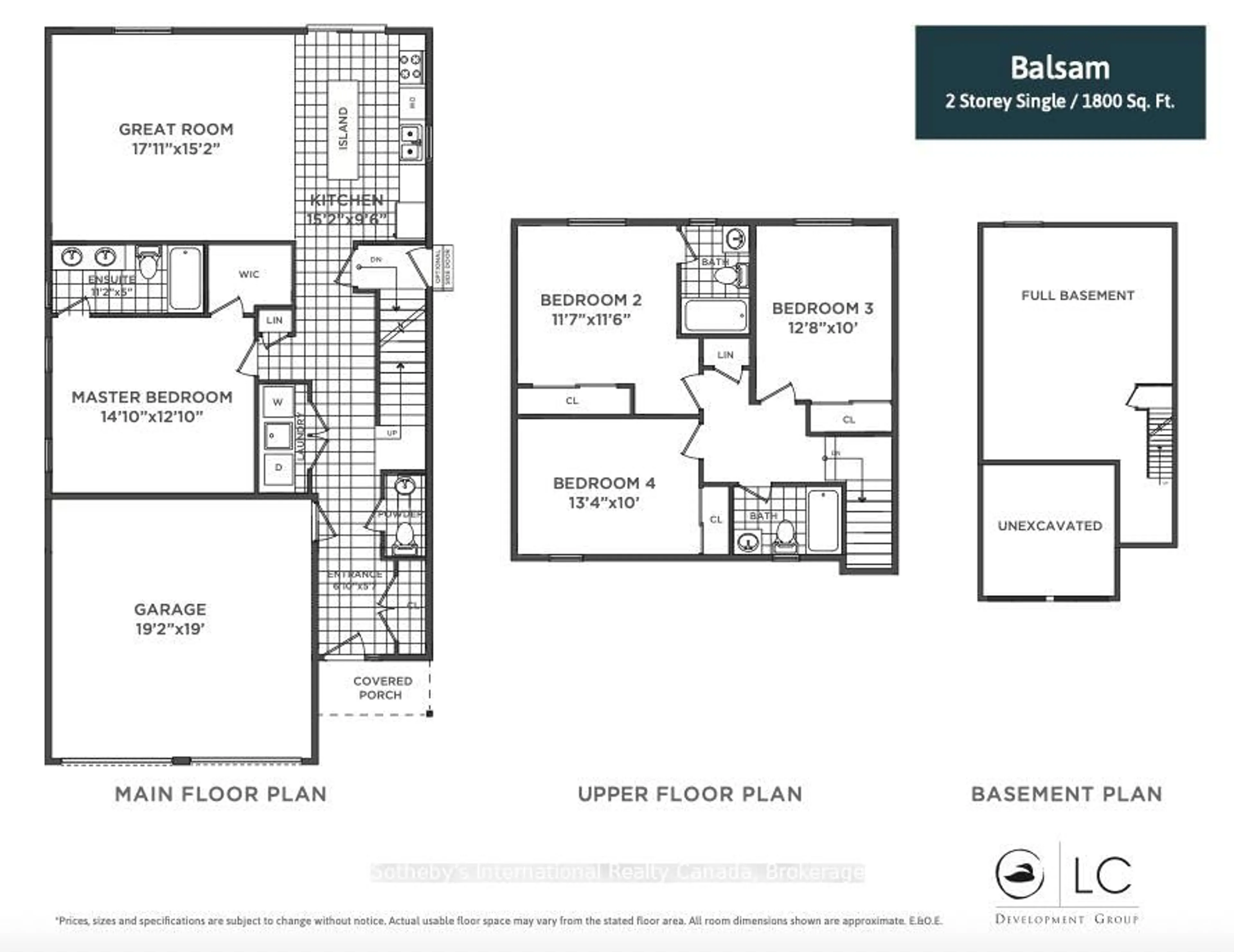 Floor plan for Lot 98 A St, Grey Highlands Ontario N0C 1H0