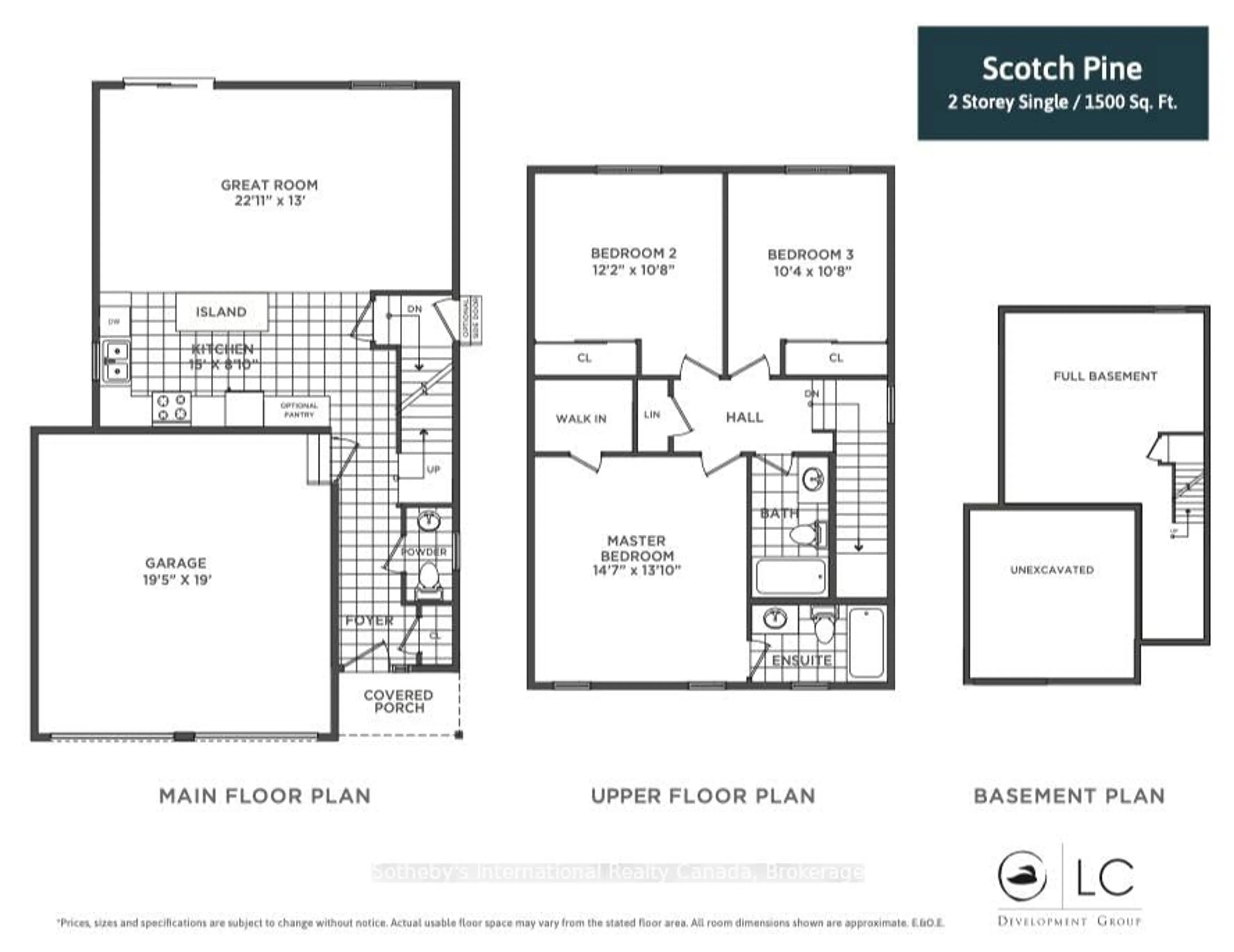 Floor plan for Lot 97 A St, Grey Highlands Ontario N0C 1H0