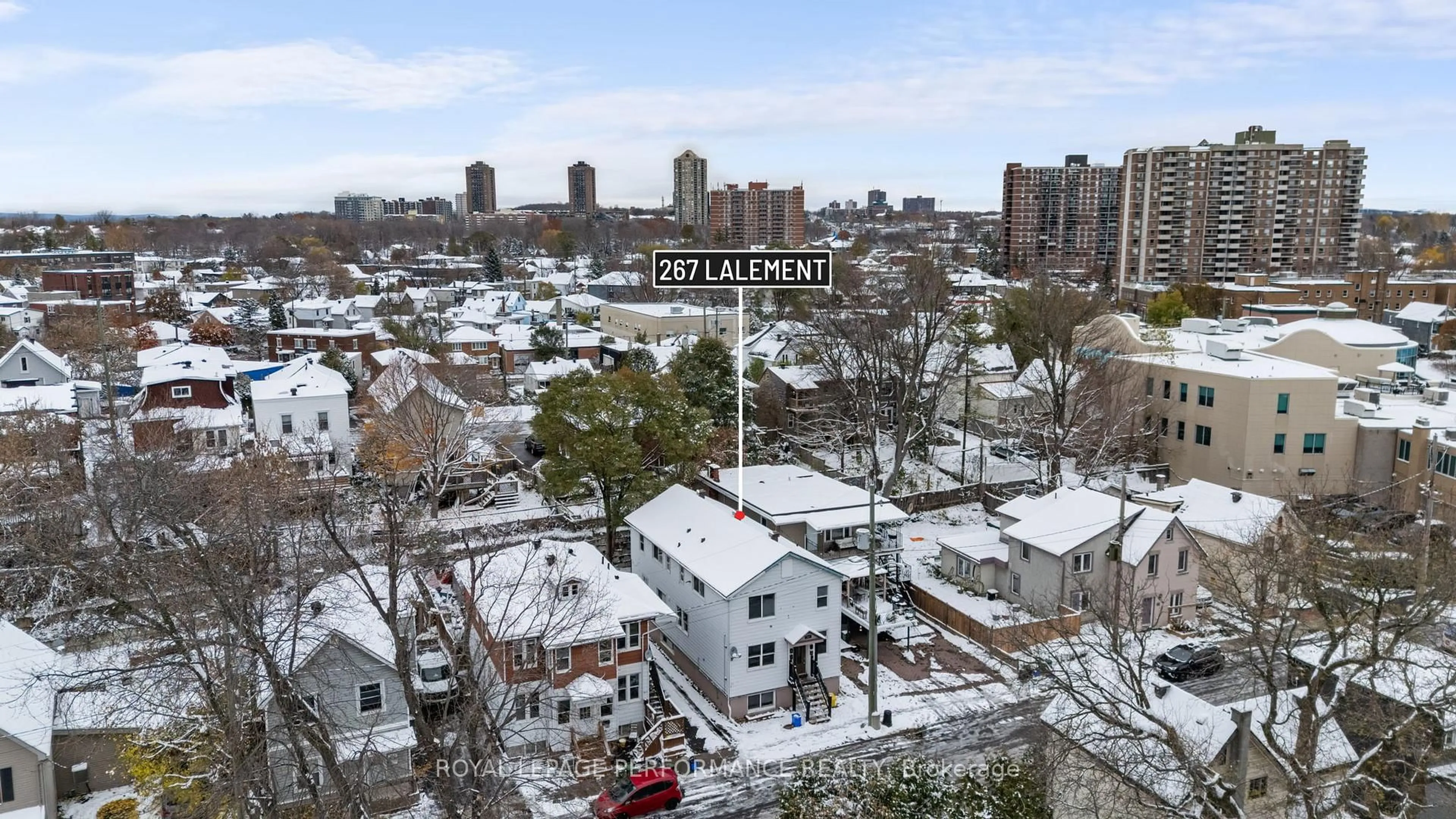 A pic from outside/outdoor area/front of a property/back of a property/a pic from drone, city buildings view from balcony for 267 Lalemant St, Ottawa Ontario K1L 7G1