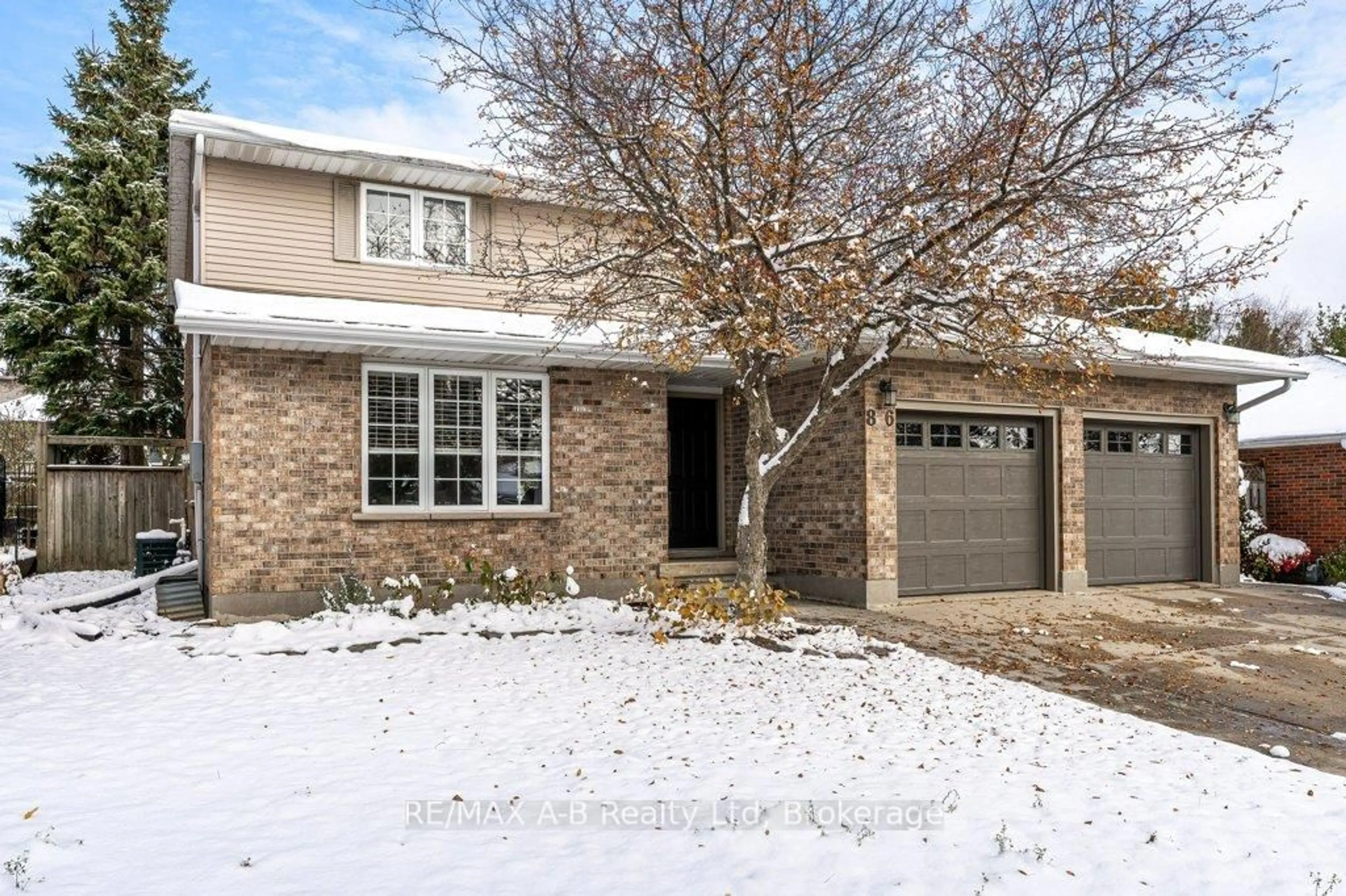 Home with brick exterior material, street for 86 Freeland Dr, Stratford Ontario N4Z 1H1