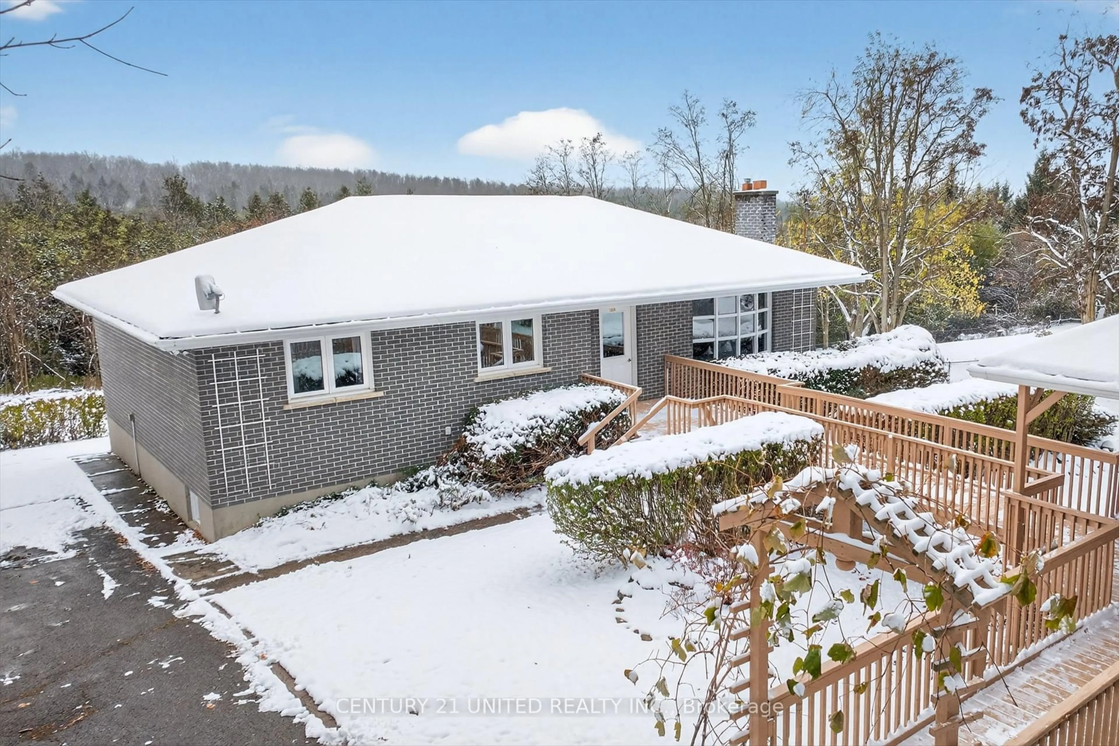 A pic from outside/outdoor area/front of a property/back of a property/a pic from drone, mountain view for 1555 Stewart Line, Cavan Monaghan Ontario L0A 1C0