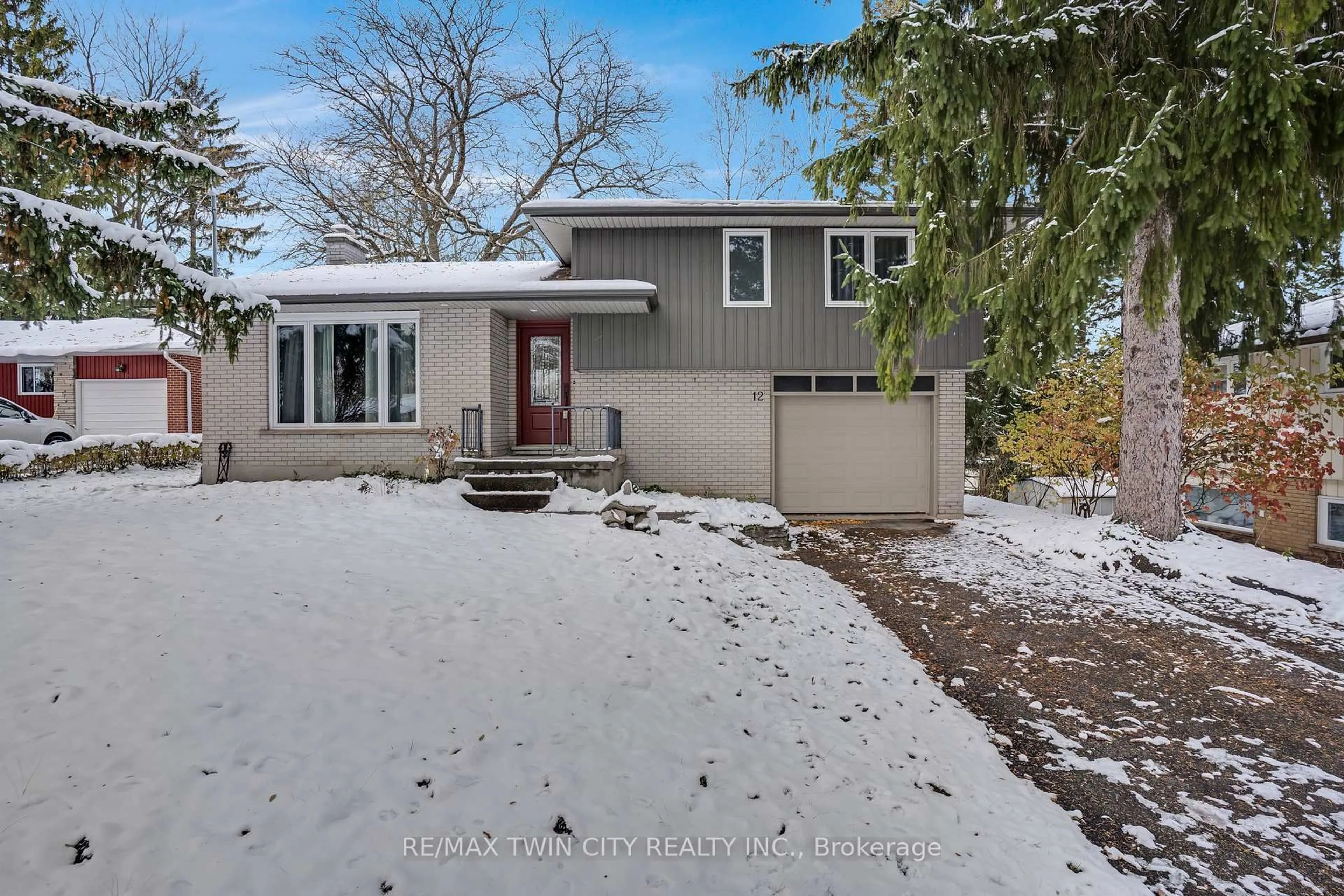 Home with vinyl exterior material, street for 12 Sycamore Pl, Kitchener Ontario N2M 4G1