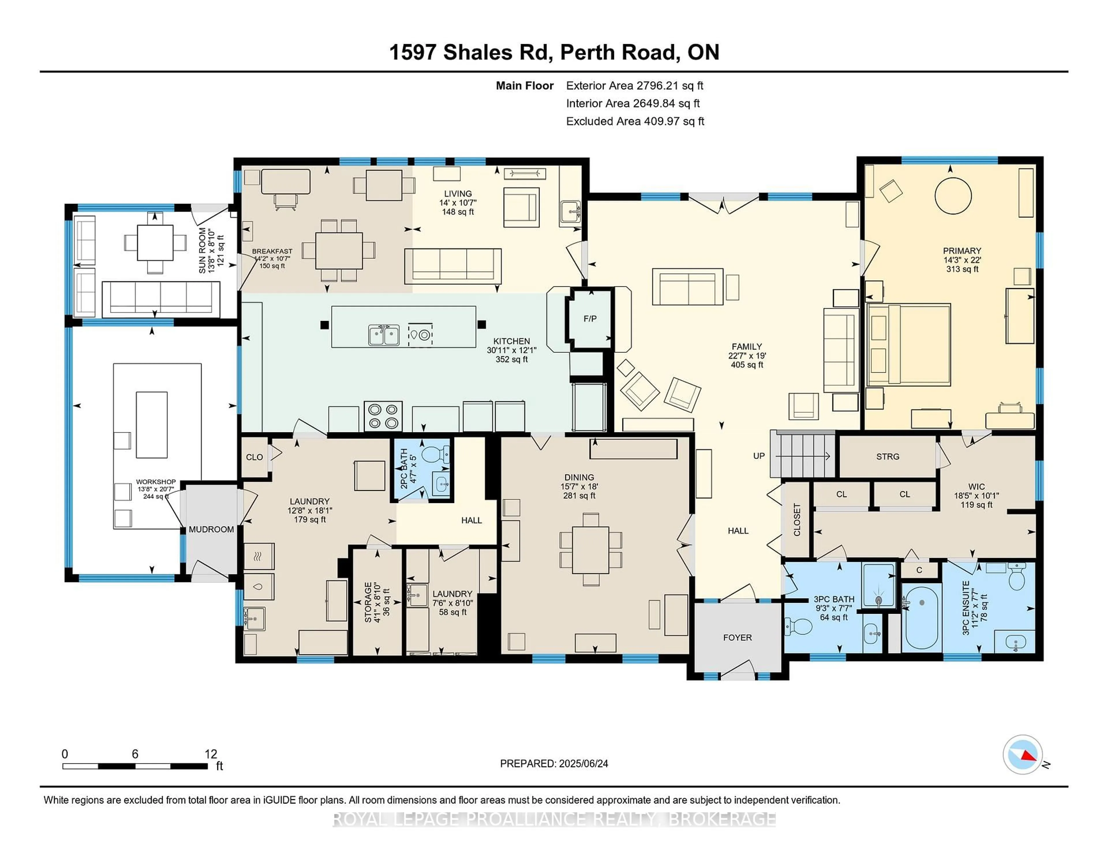 Floor plan for 1597 Shales Rd, Perth Road Ontario K0H 2L0