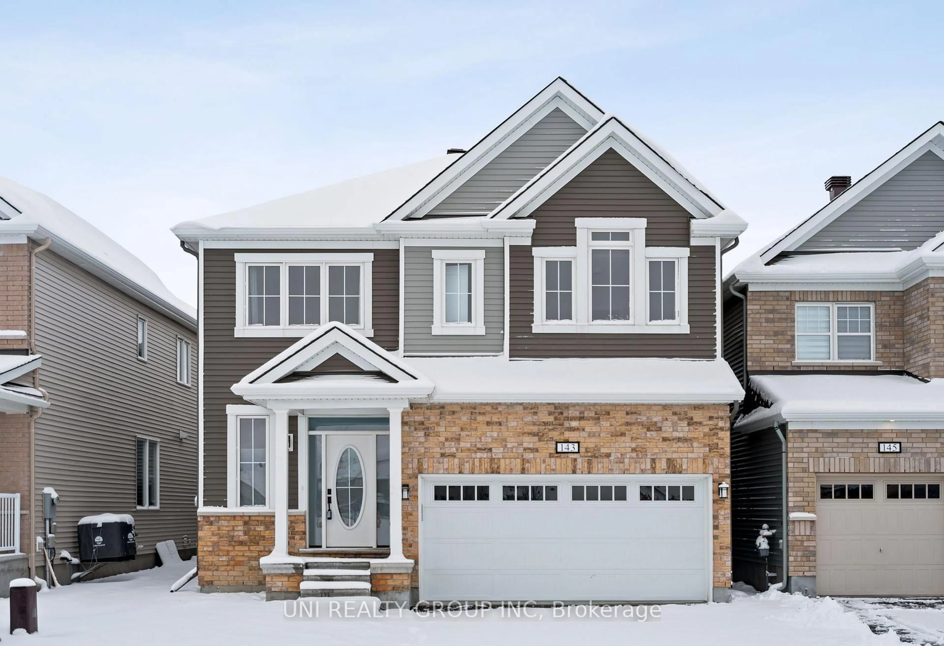 Home with brick exterior material, street for 143 CELESTIAL Grve, Ottawa Ontario K2J 6S8