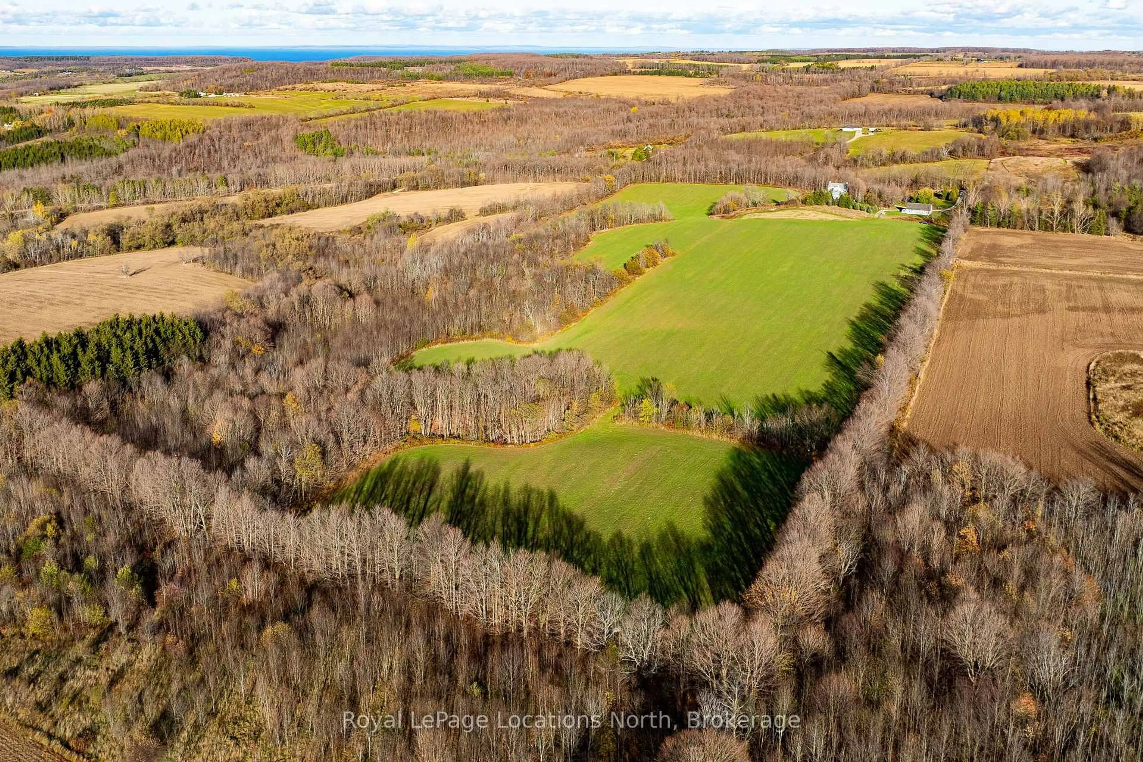 A pic from outside/outdoor area/front of a property/back of a property/a pic from drone, forest/trees view for 556036 6th Line, Blue Mountains Ontario N0H 1J0