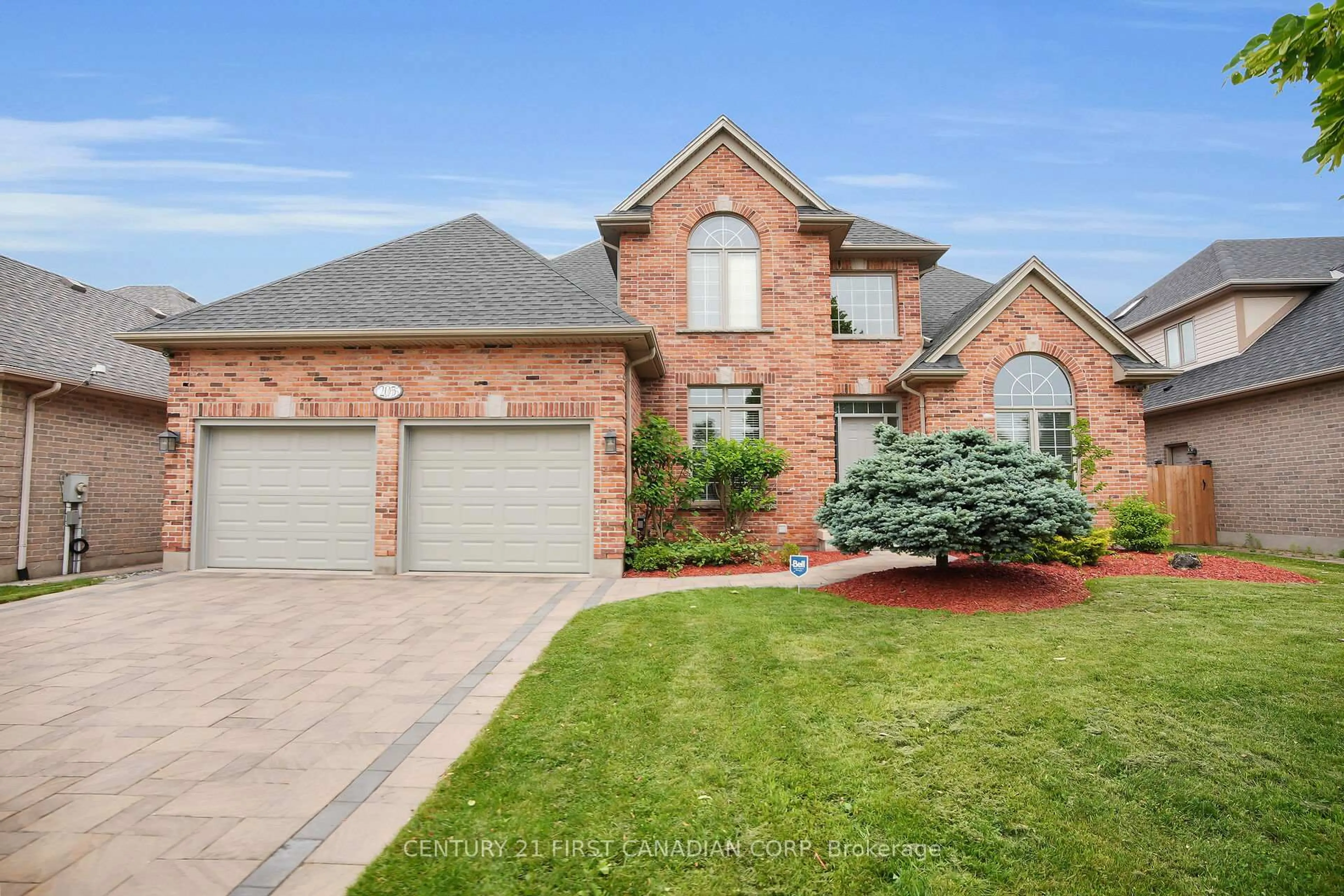Home with brick exterior material, street for 205 EAST RIVERTRACE Walk, London North Ontario N6G 5L1