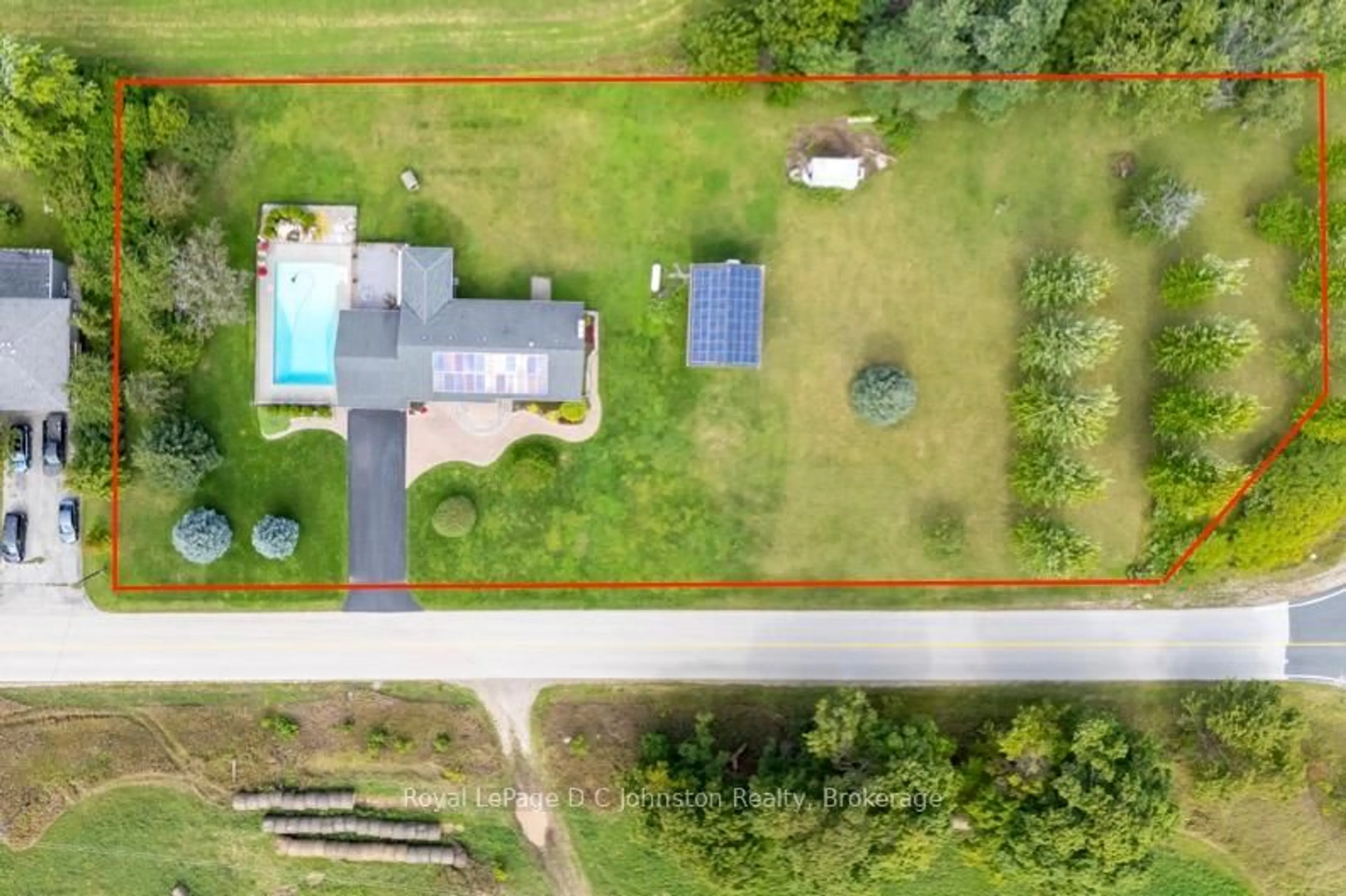 A pic from outside/outdoor area/front of a property/back of a property/a pic from drone, water/lake/river/ocean view for 830 Concession 2 Concession, Saugeen Shores Ontario N0H 2C5