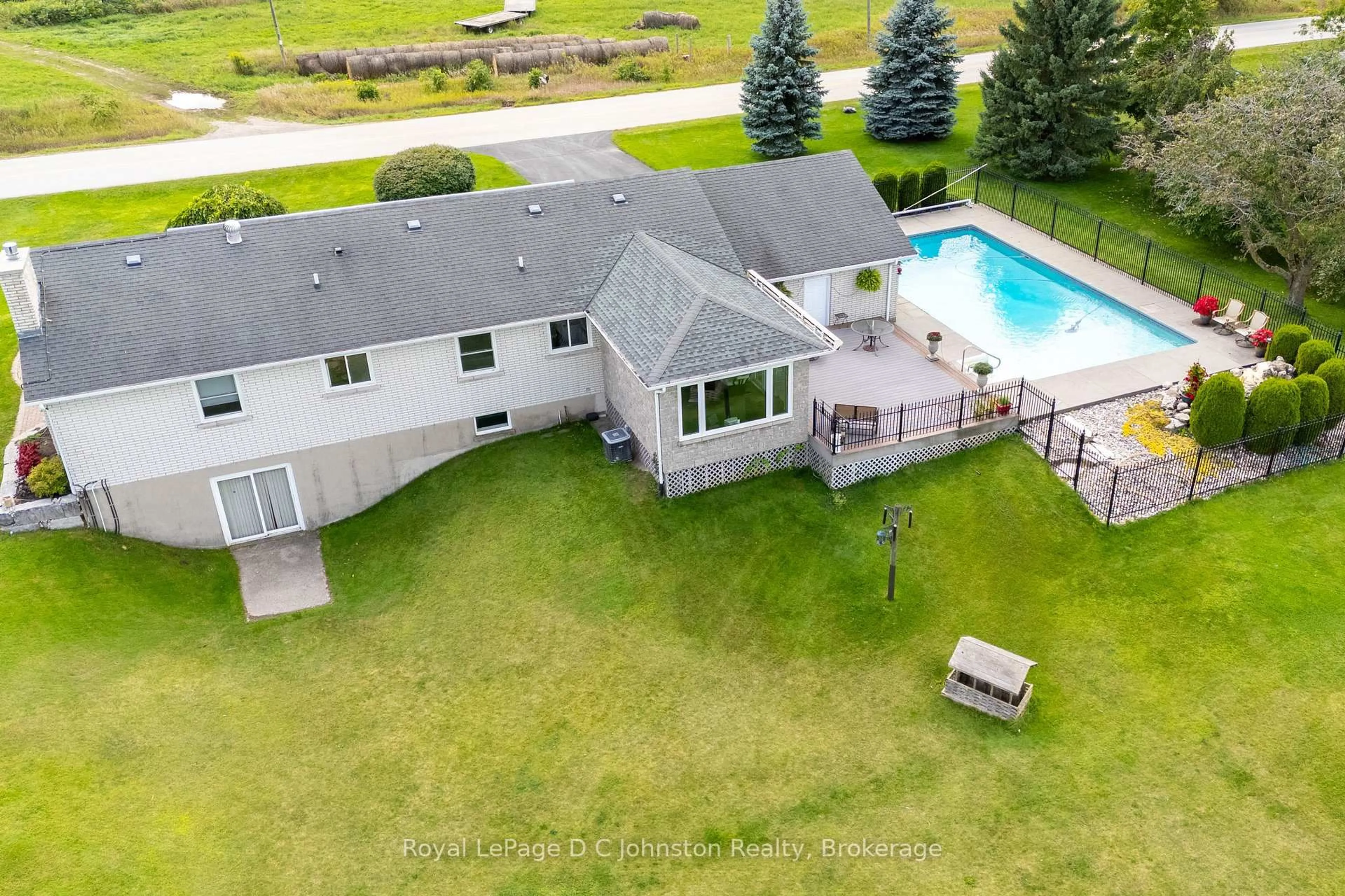 A pic from outside/outdoor area/front of a property/back of a property/a pic from drone, water/lake/river/ocean view for 830 Concession 2 Concession, Saugeen Shores Ontario N0H 2C5