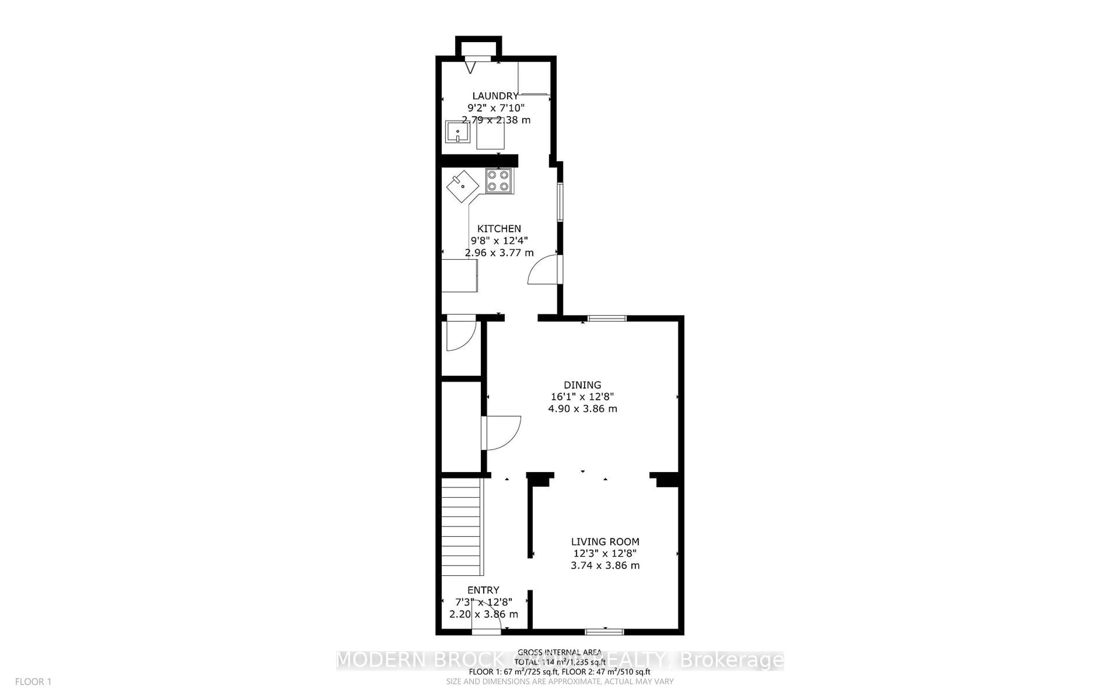 Floor plan for 16 Tunnel Ave, Brockville Ontario K6V 4S6