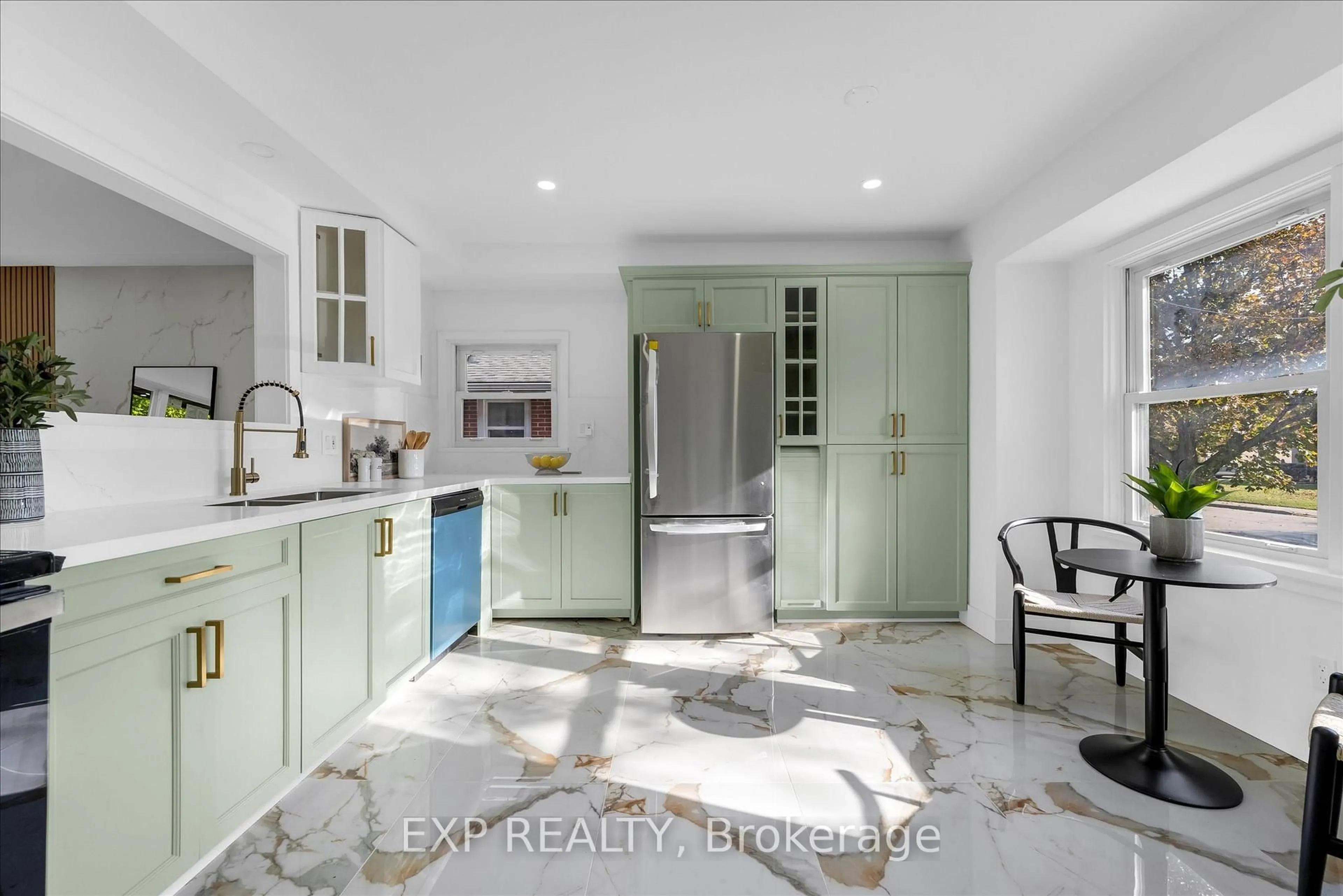 Contemporary kitchen, ceramic/tile floor for 39 Grandfield St, Hamilton Ontario L8T 2H1