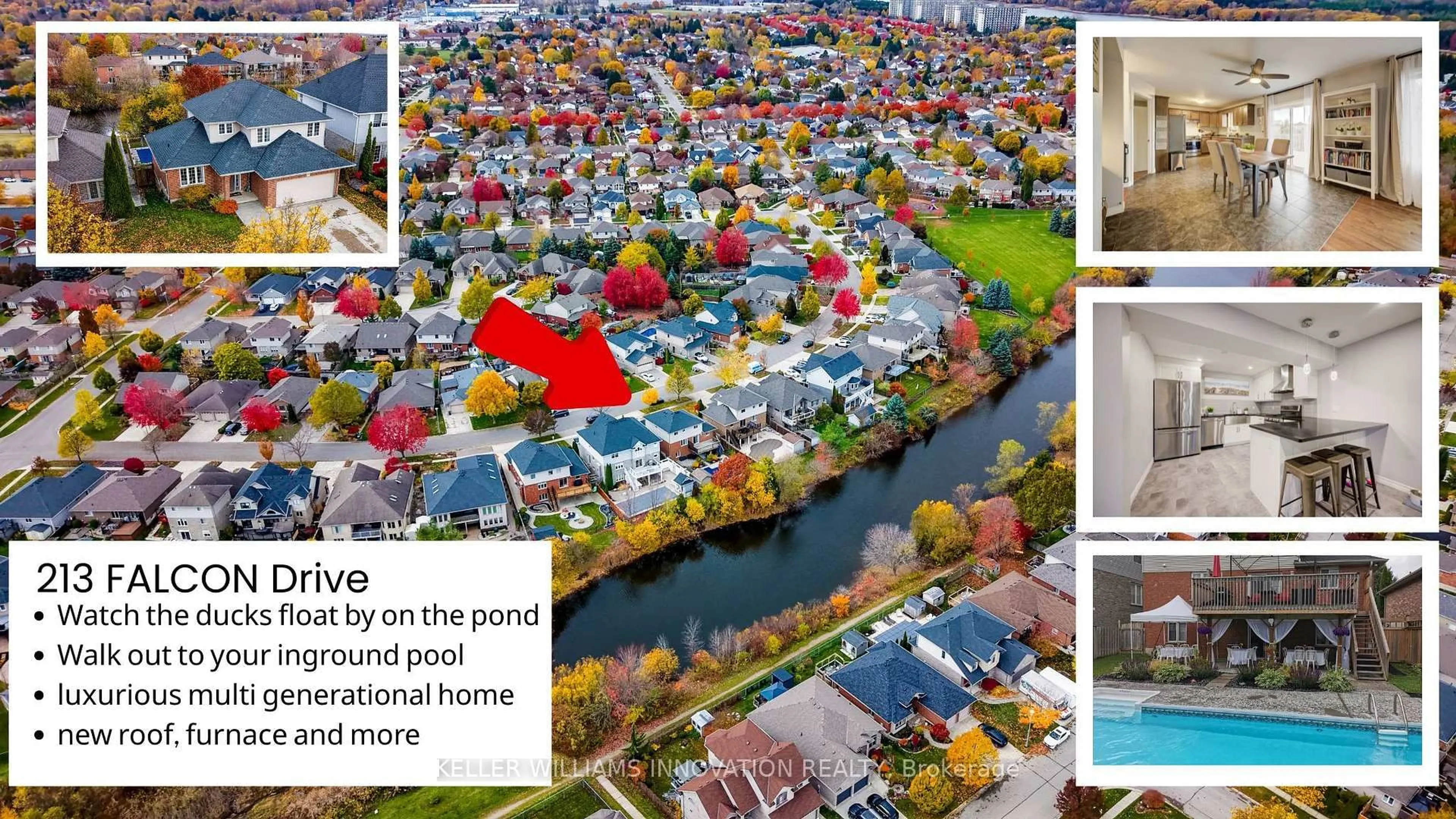 A pic from outside/outdoor area/front of a property/back of a property/a pic from drone, unknown for 213 Falcon Dr, Woodstock Ontario N4T 1W5