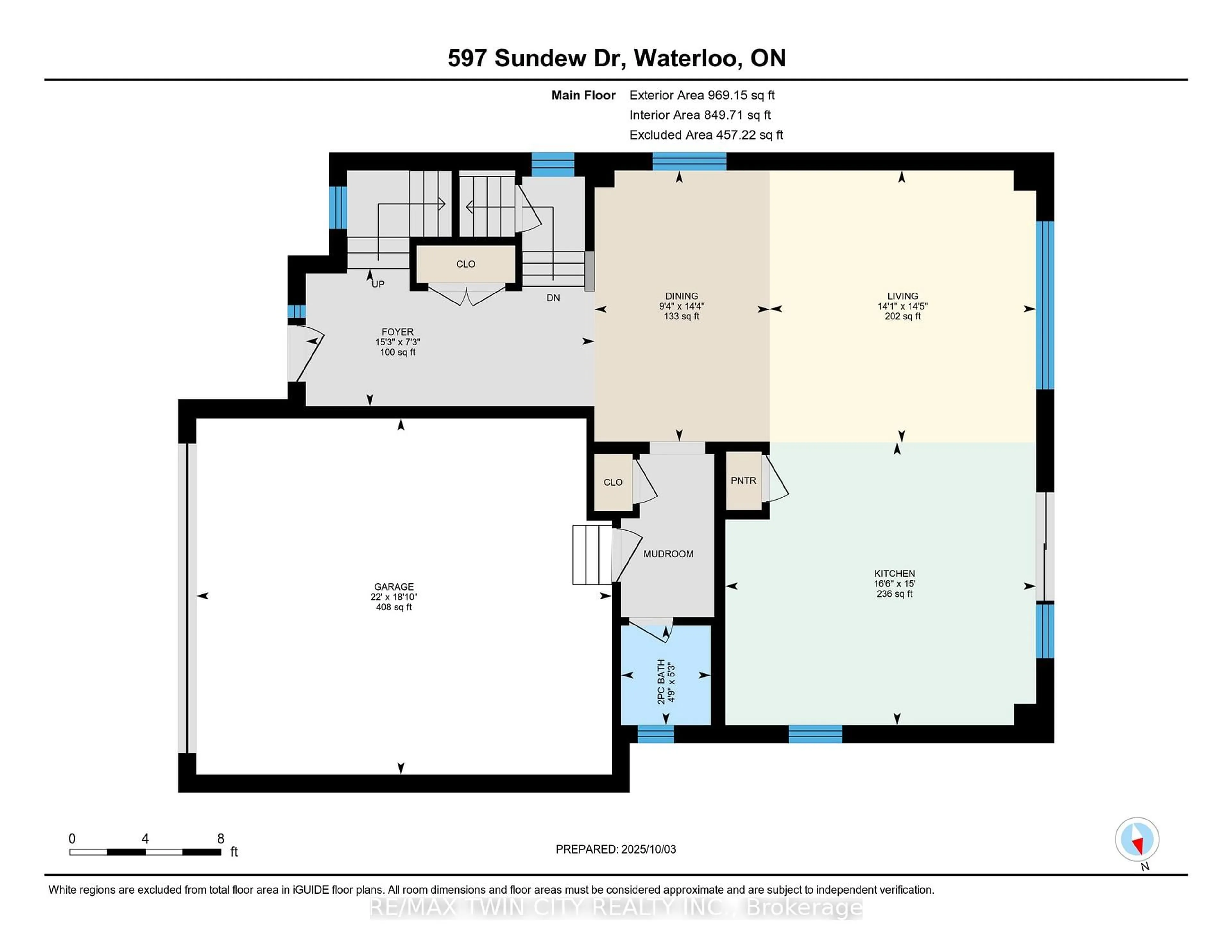 Floor plan for 597 Sundew Dr, Waterloo Ontario N2V 0B9