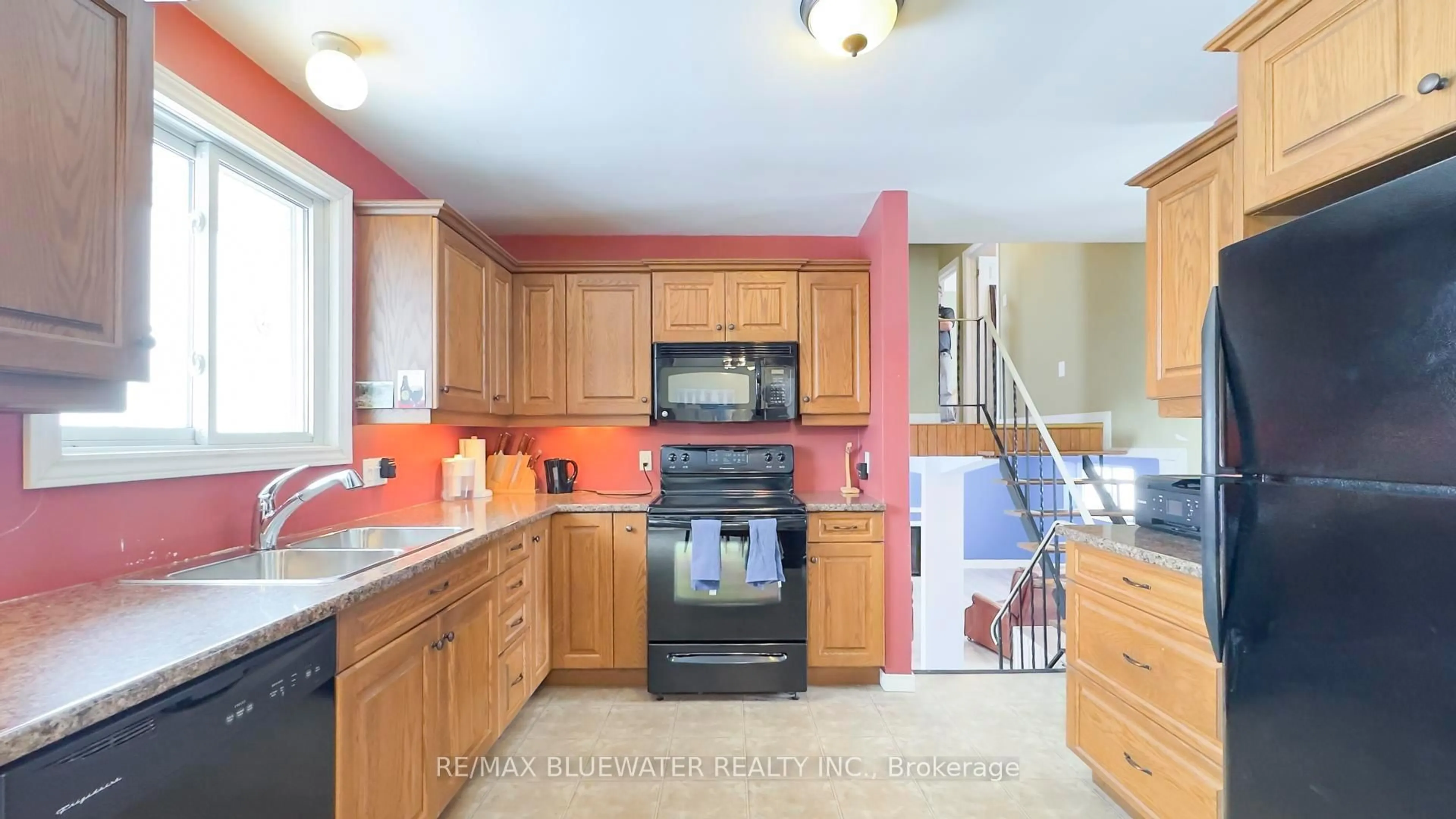 Open concept kitchen, ceramic/tile floor for 40204 Huron St, South Huron Ontario N0M 1S5