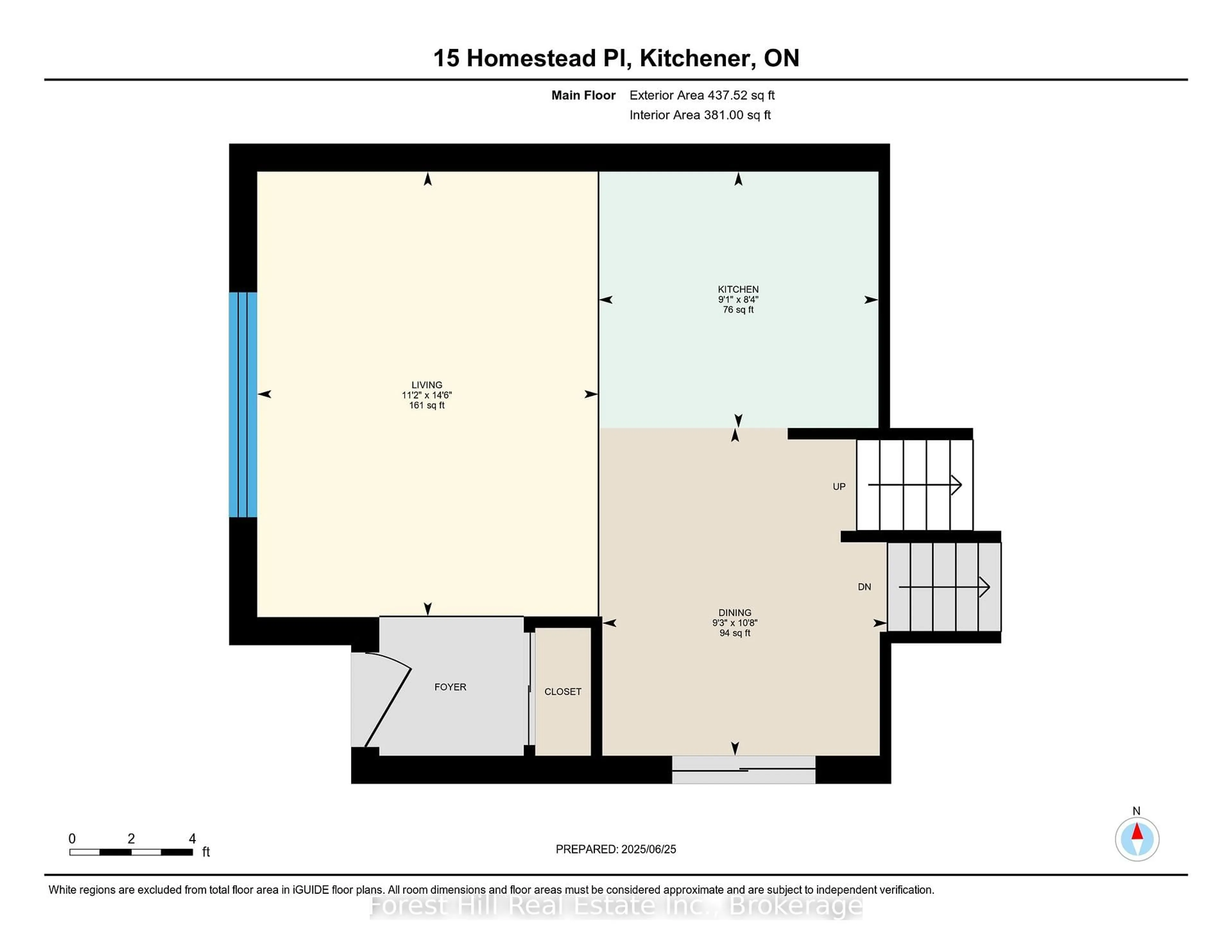 Floor plan for 15 Homestead Pl, Kitchener Ontario N2N 1Z1