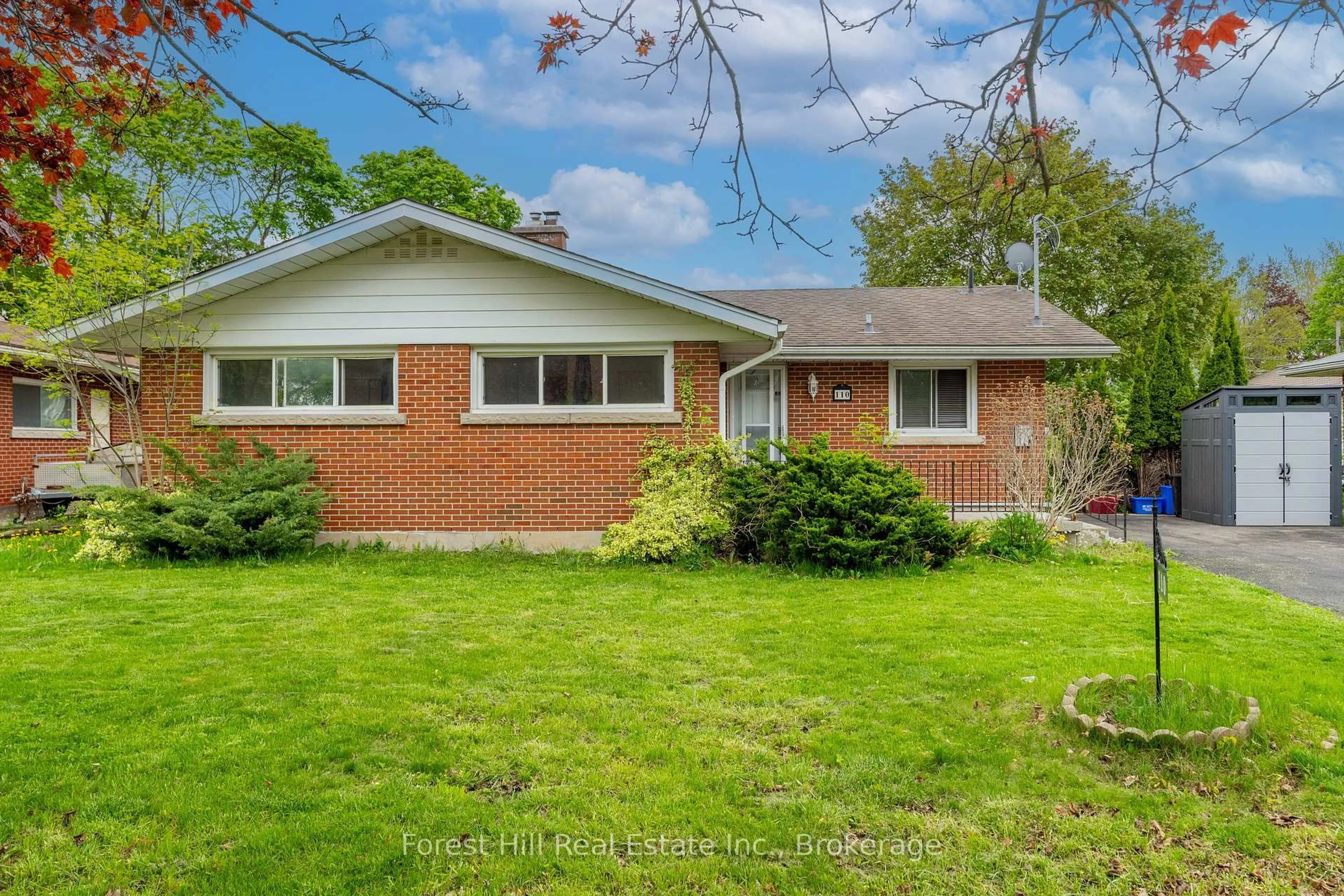 Home with brick exterior material, street for 110 Stonybrook Dr, Kitchener Ontario N2M 4L7