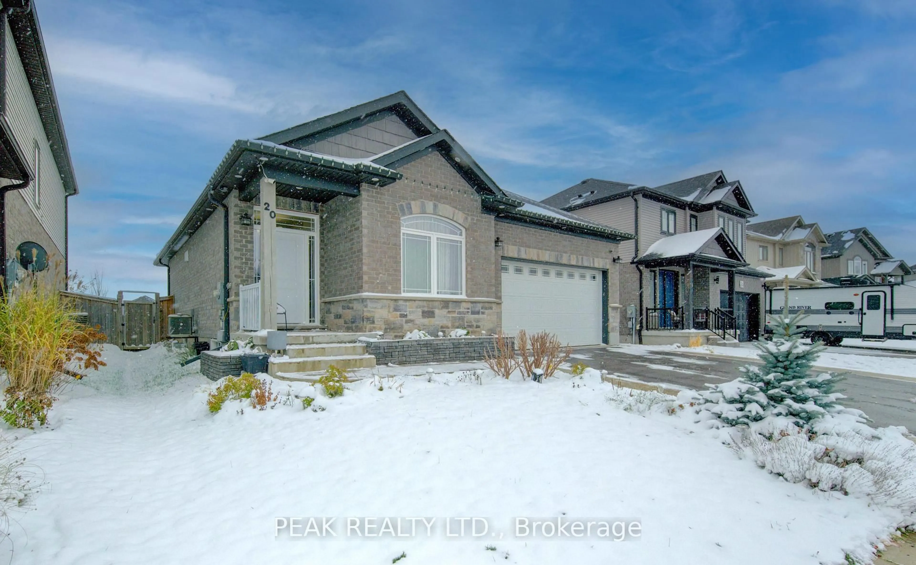 Home with brick exterior material, street for 20 Stier Rd, Wilmot Ontario N3A 4N7