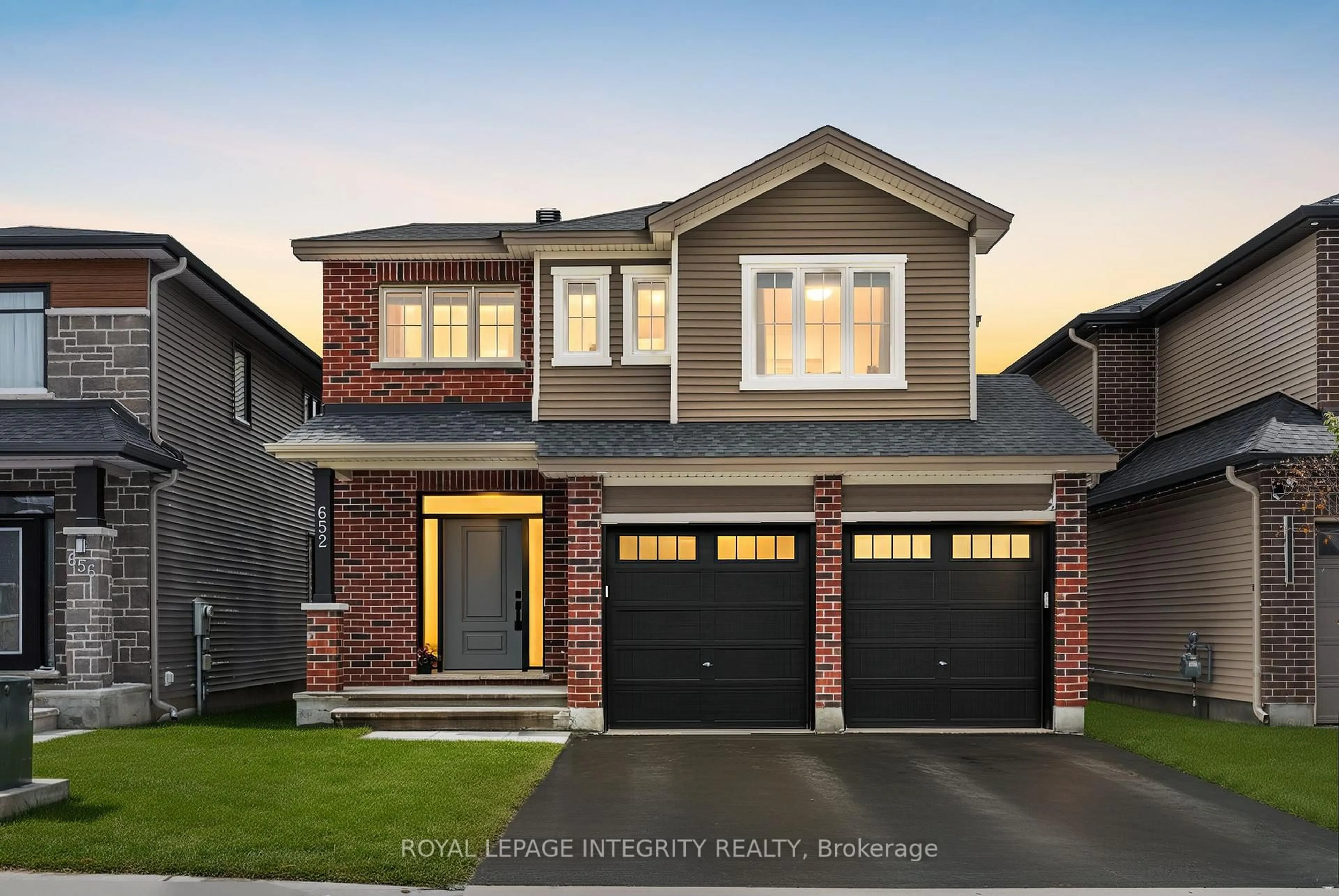 Home with brick exterior material, street for 652 Moonflower Cres, Ottawa Ontario K1T 0X8