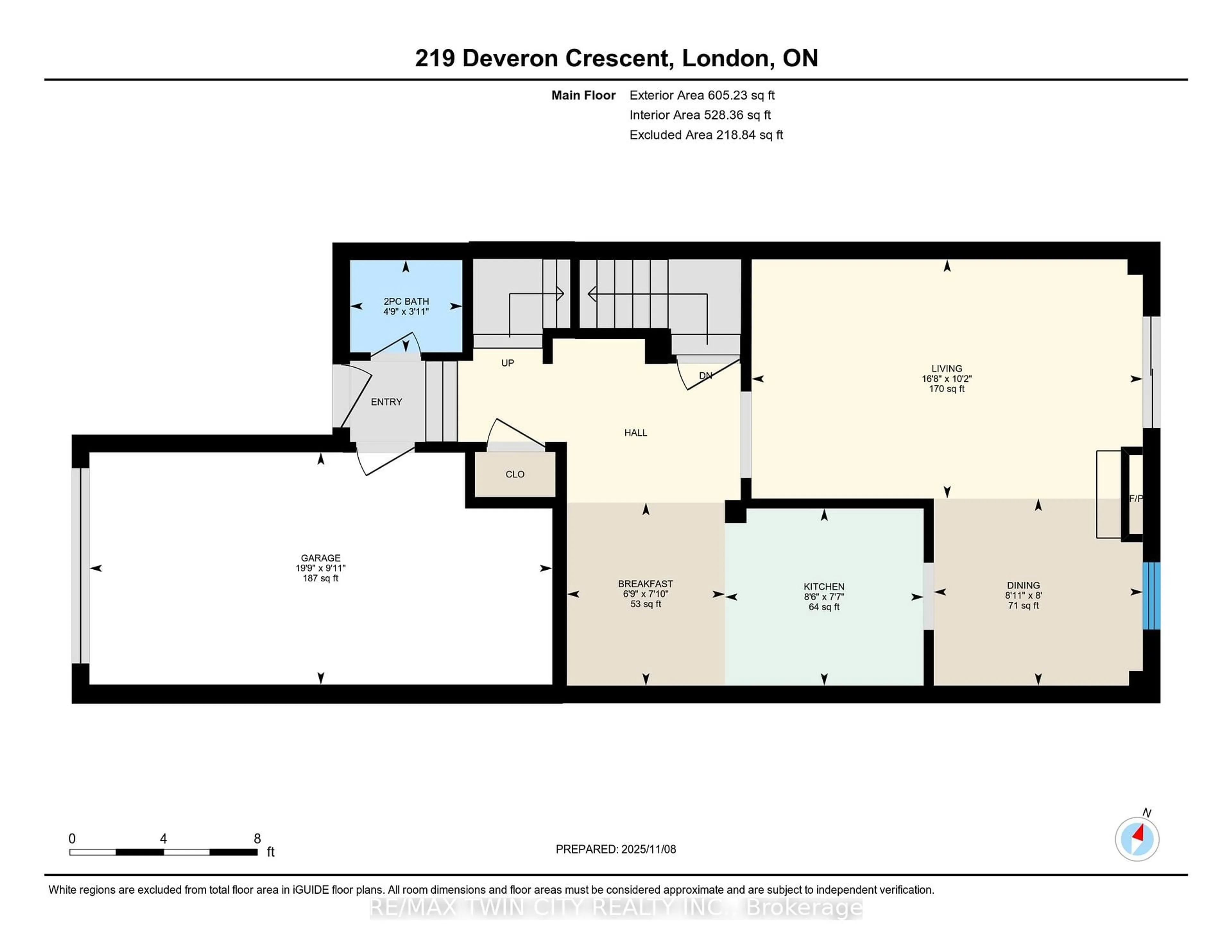Floor plan for 219 Deveron Cres, London South Ontario N5Z 4J7