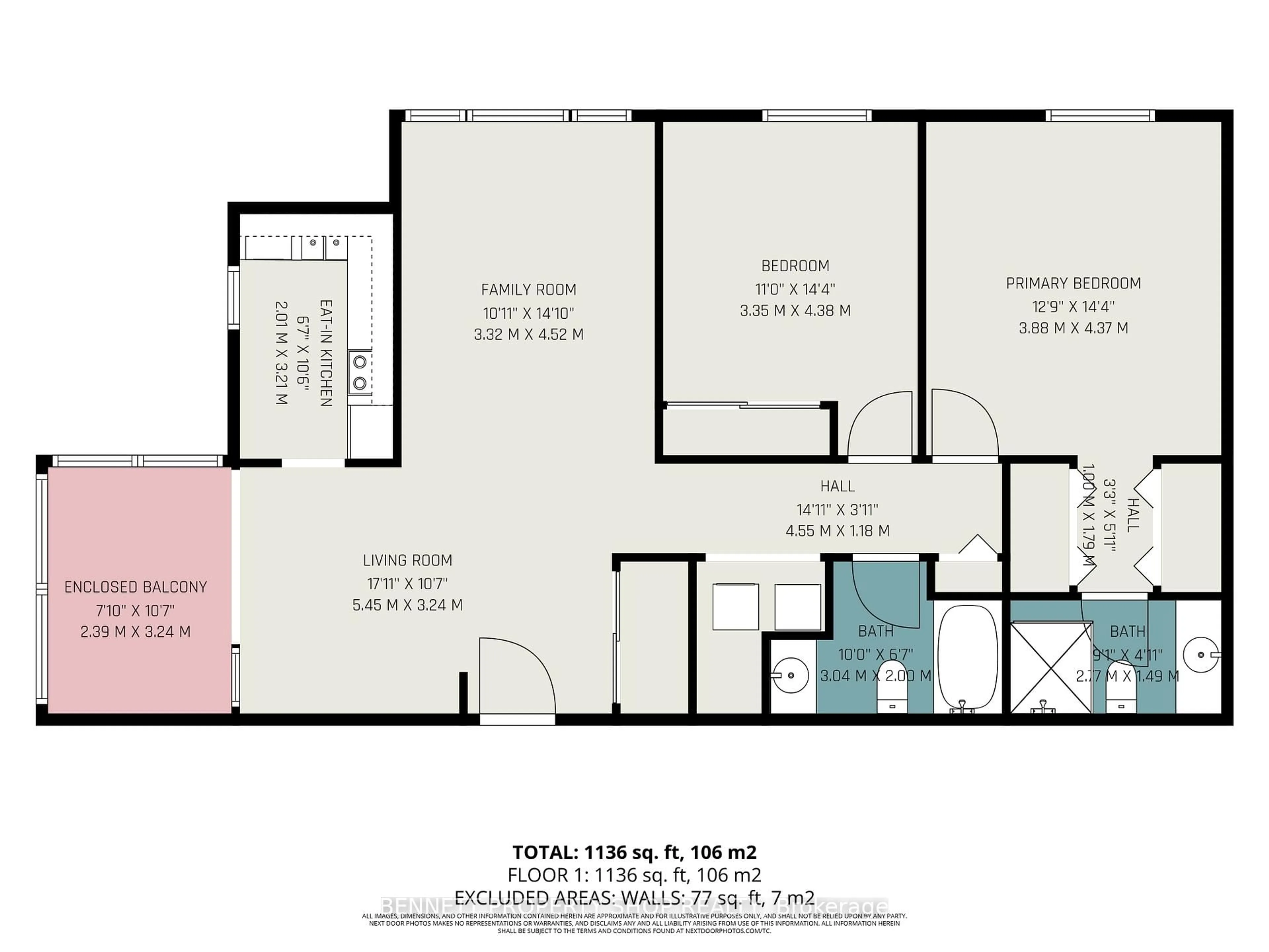 Floor plan for 2760 Carousel Cres #1210, Ottawa Ontario K1T 2N4