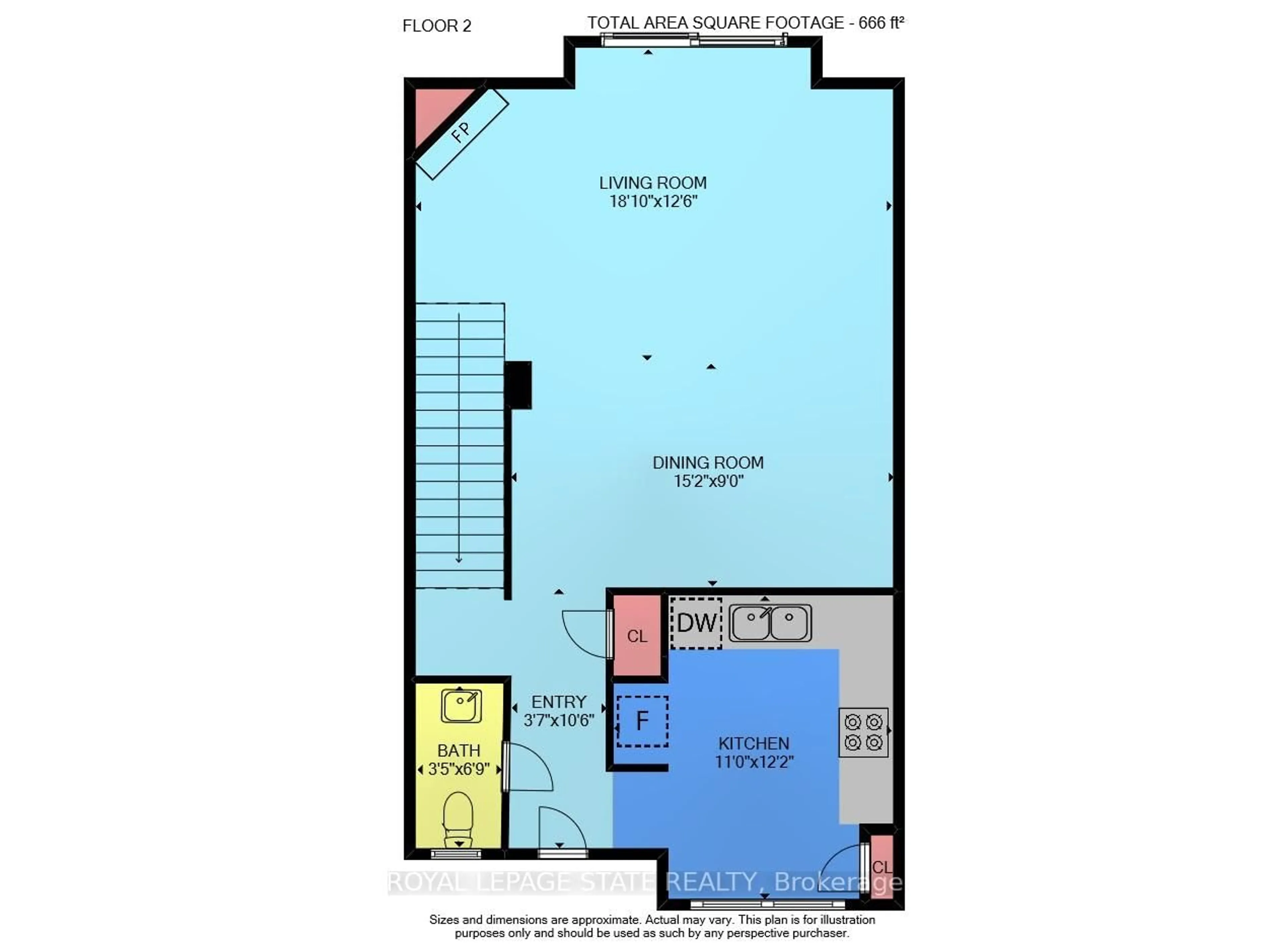 Floor plan for 55 Kerman Ave #9, Grimsby Ontario L3M 5G1