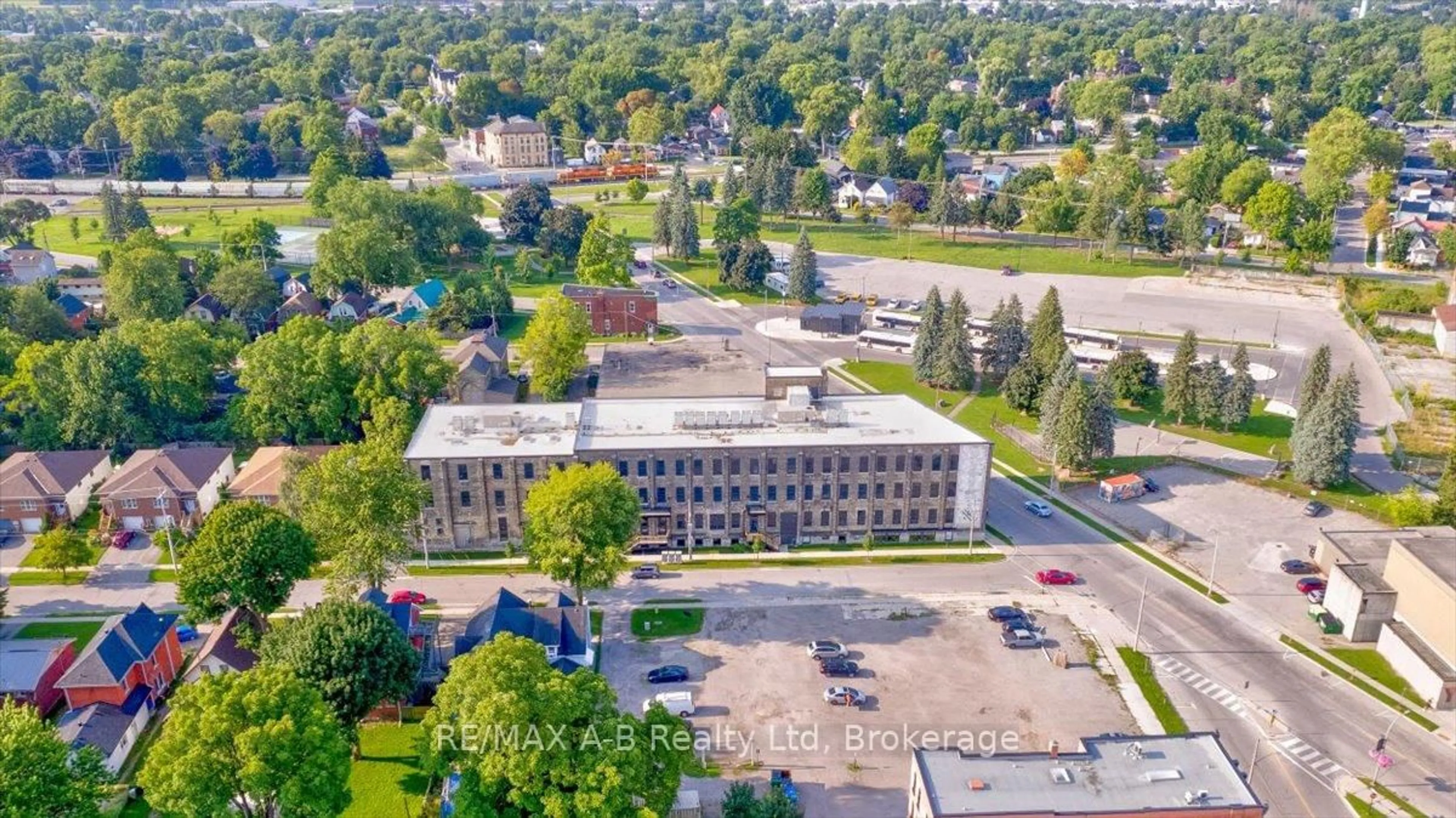 A pic from outside/outdoor area/front of a property/back of a property/a pic from drone, building for 245 DOWNIE St #112, Stratford Ontario N5A 1X2