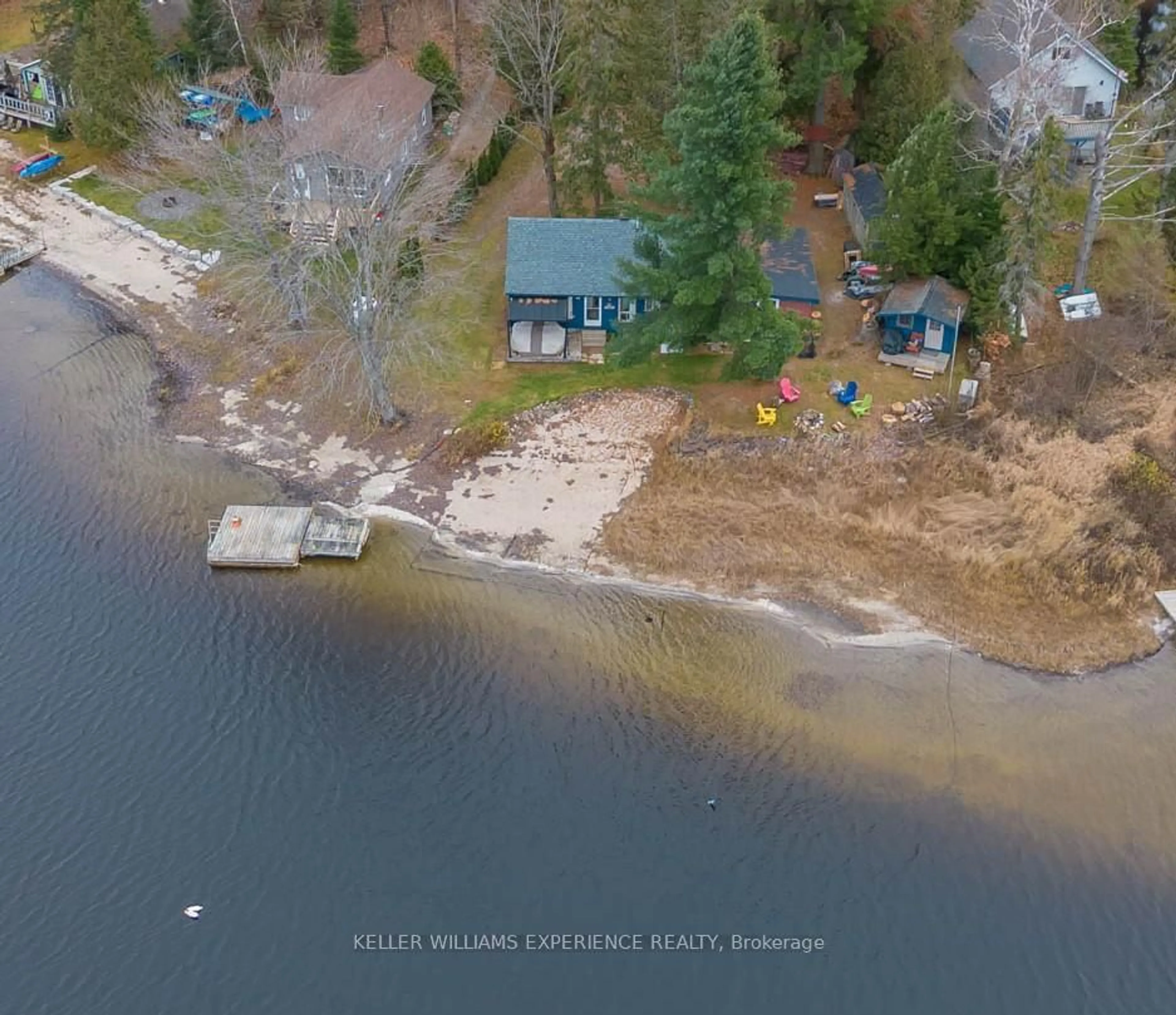 A pic from outside/outdoor area/front of a property/back of a property/a pic from drone, water/lake/river/ocean view for 477 C Star Lake Rd, Seguin Ontario P0C 1J0