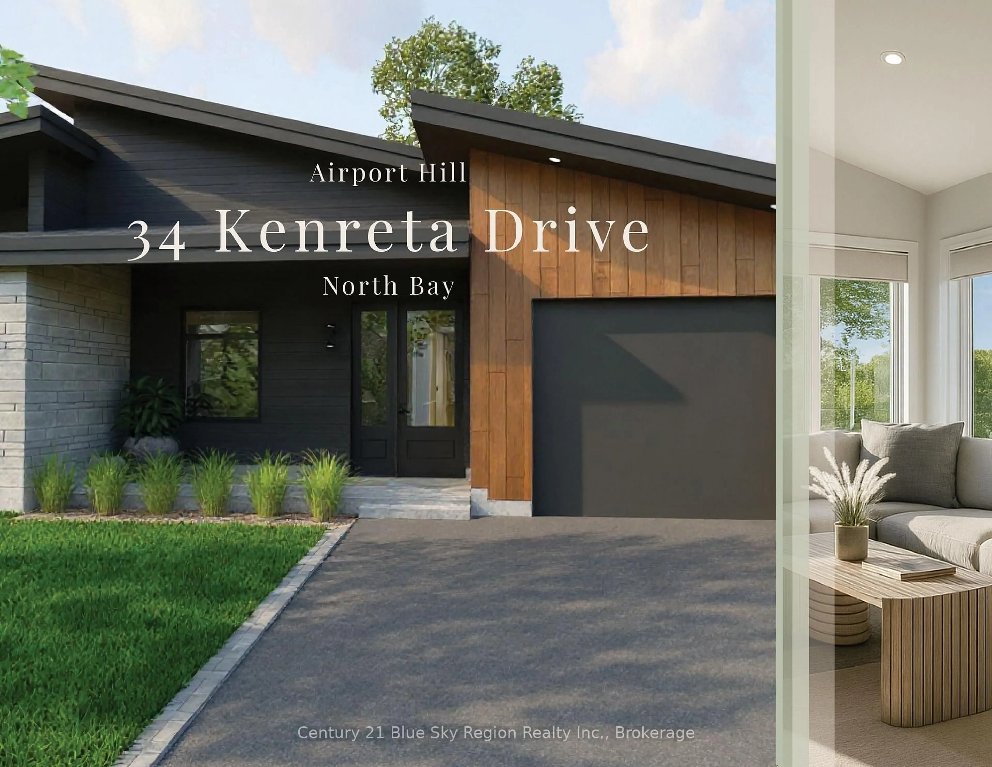 Home with brick exterior material, street for 34 Kenreta Dr, North Bay Ontario P1C 0A5