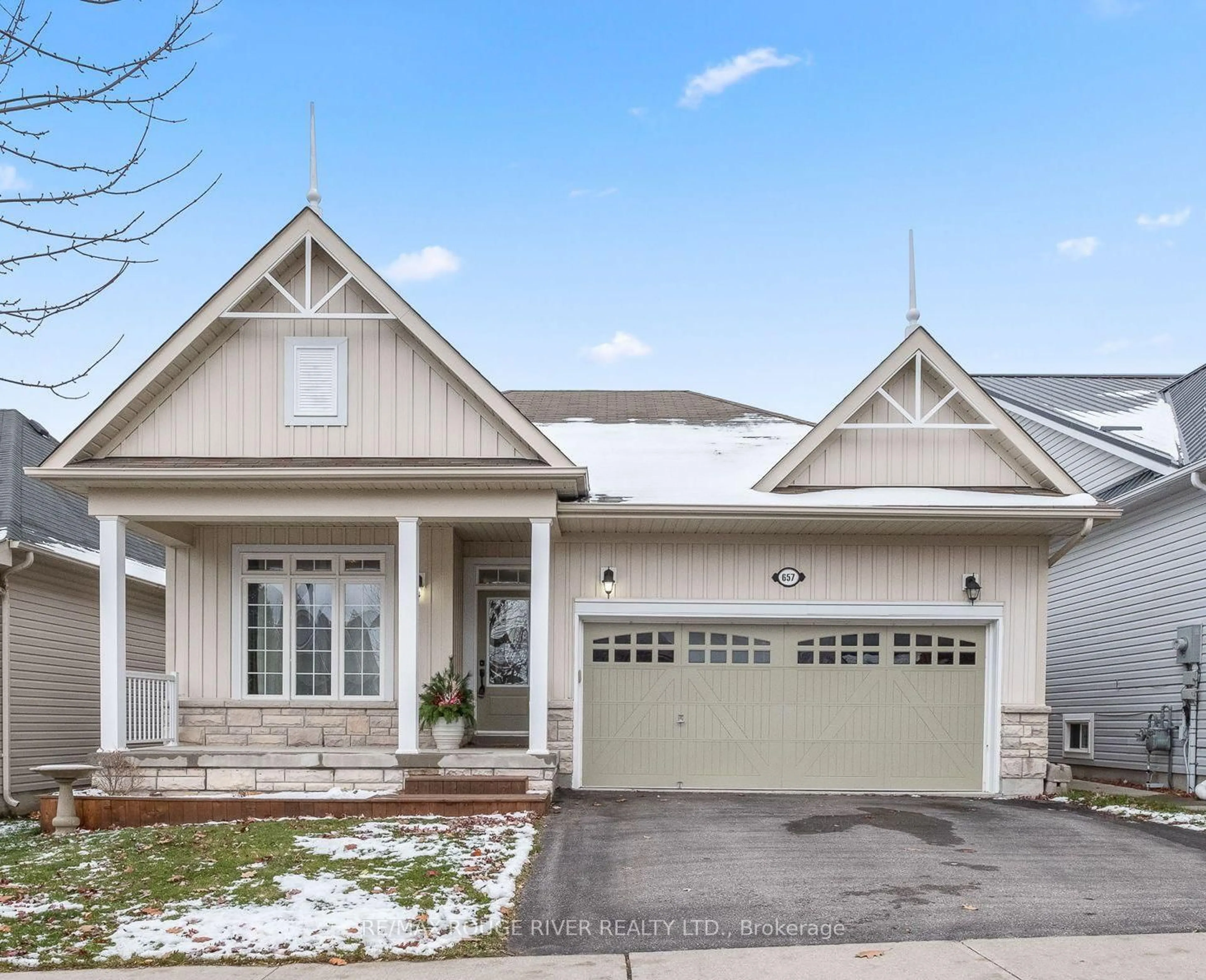 Home with vinyl exterior material, street for 657 Prince of Wales Dr, Cobourg Ontario K9A 0C9