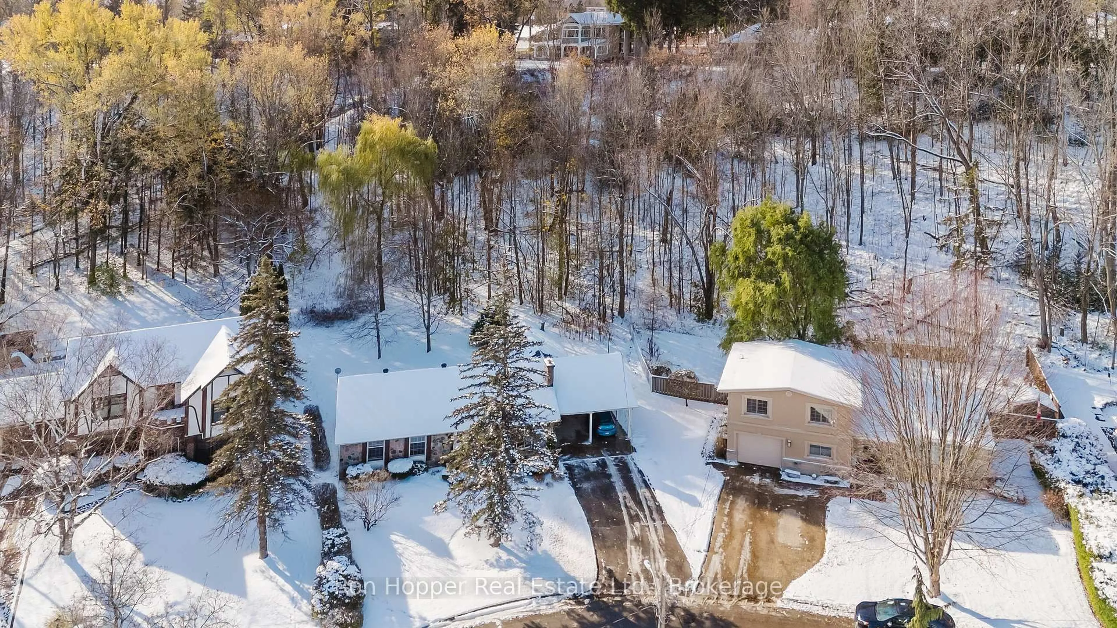 A pic from outside/outdoor area/front of a property/back of a property/a pic from drone, forest/trees view for 340 2nd Ave, Owen Sound Ontario N4K 4L7