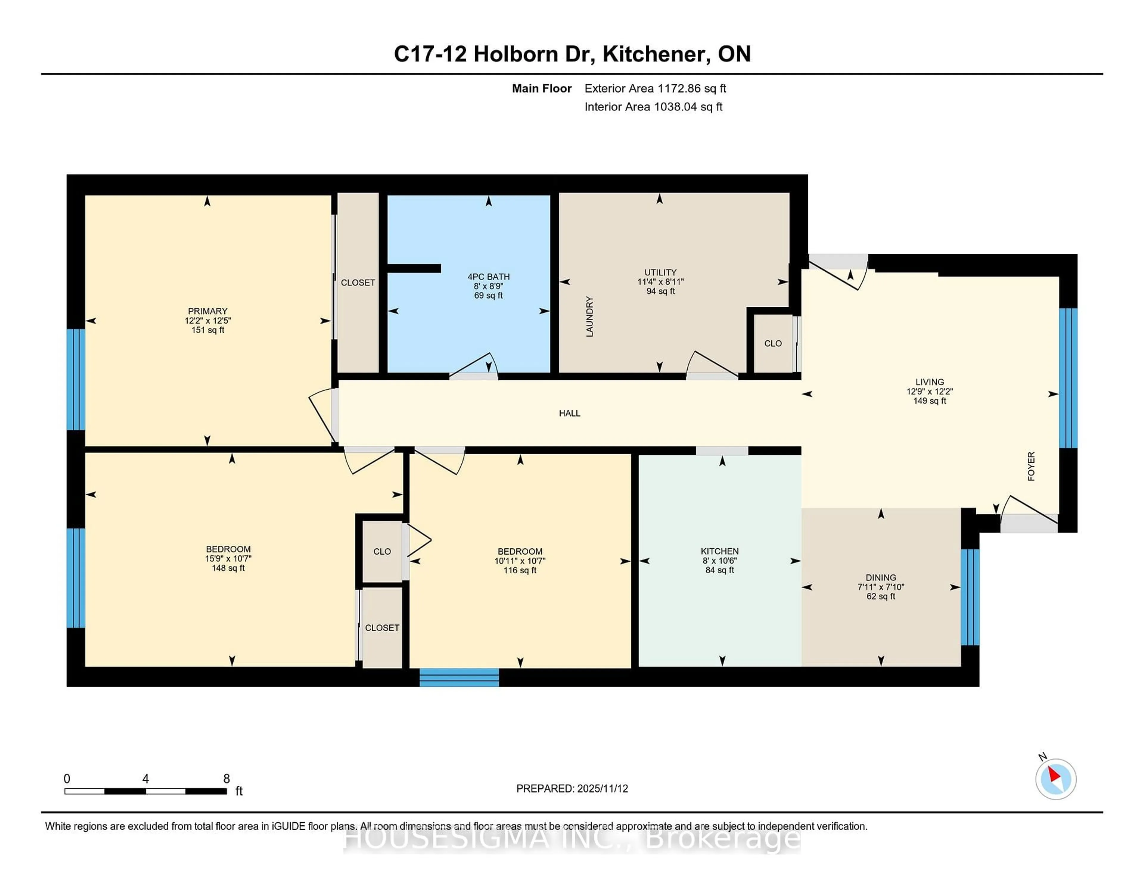 Floor plan for 12 Holborn Dr #C17, Kitchener Ontario N2A 0A4