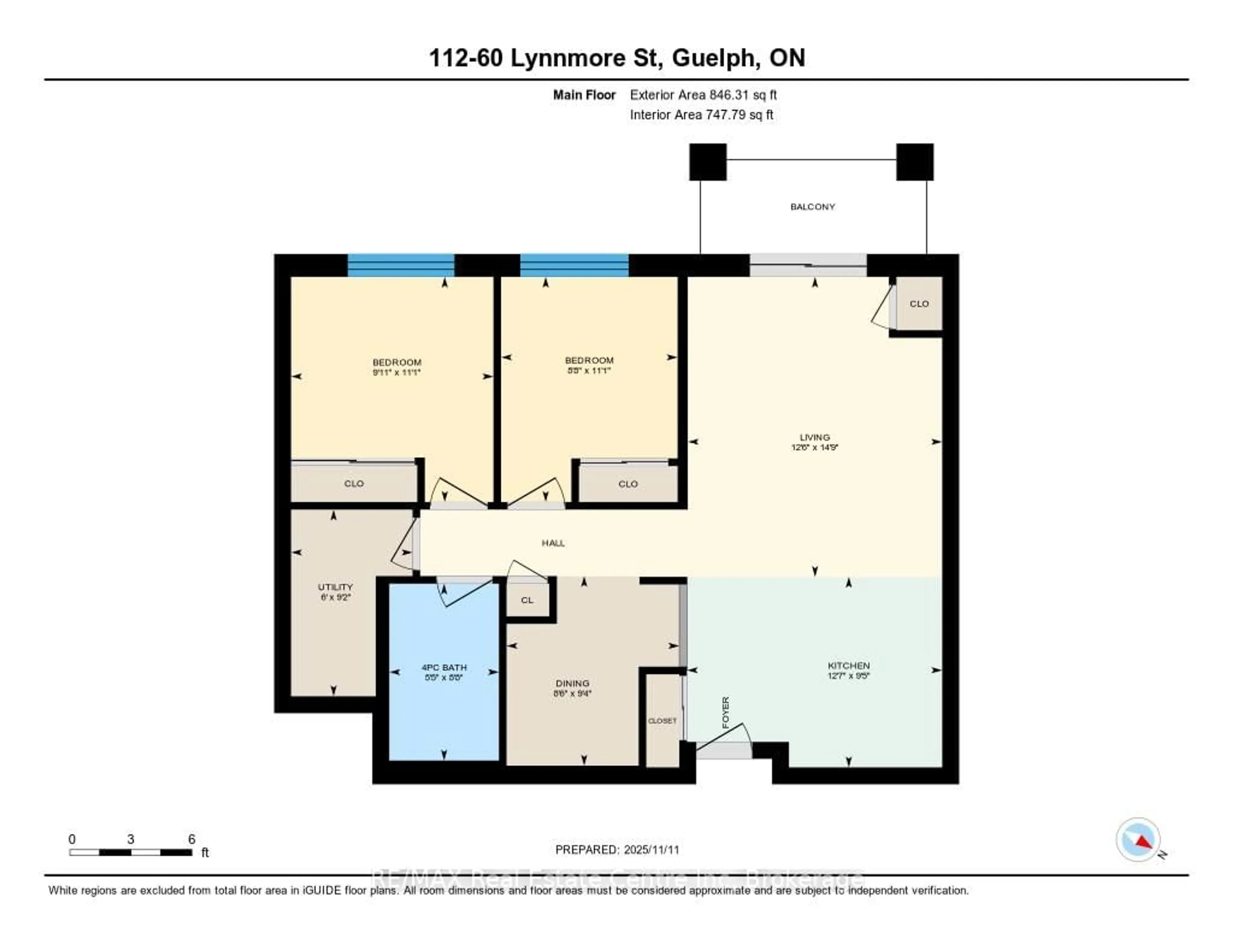 Floor plan for 60 Lynnmore St #112, Guelph Ontario N1L 0J8
