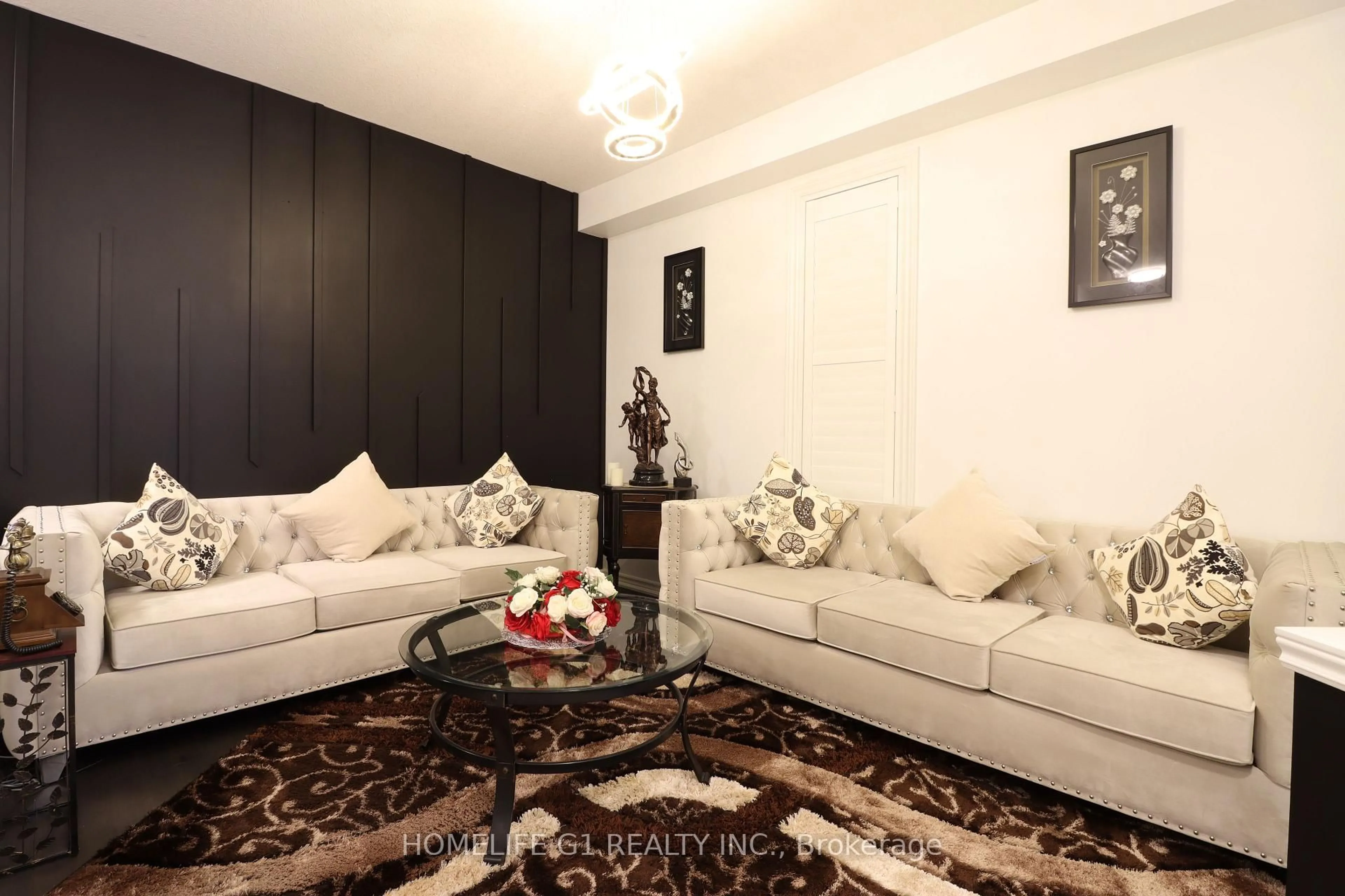 Living room with furniture, carpet floor for 217 Drenters Crt, Guelph/Eramosa Ontario N0B 2K0